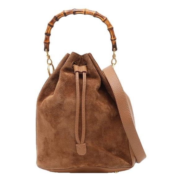 Miss Bamboo Bucket leather handbag