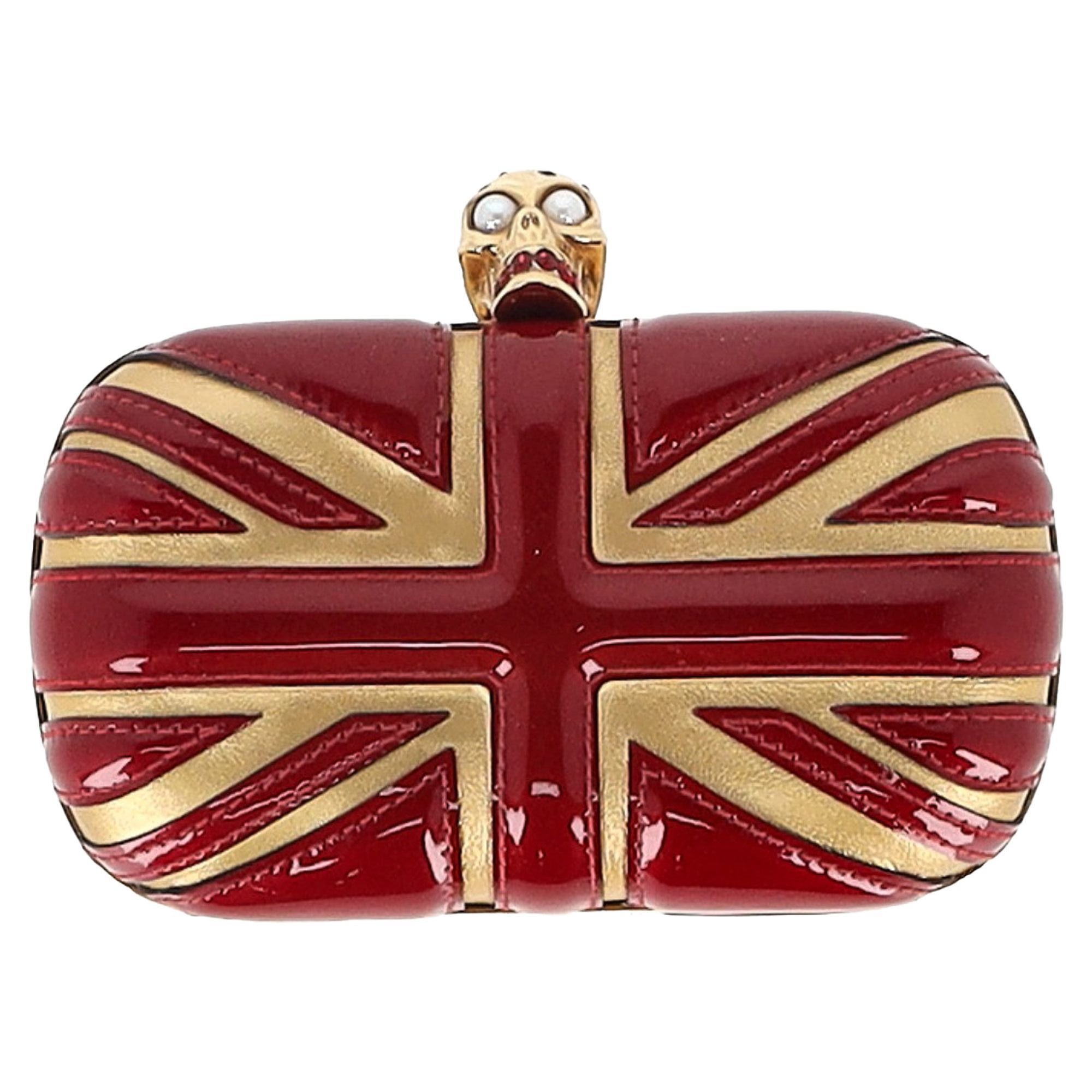 Leather clutch bag