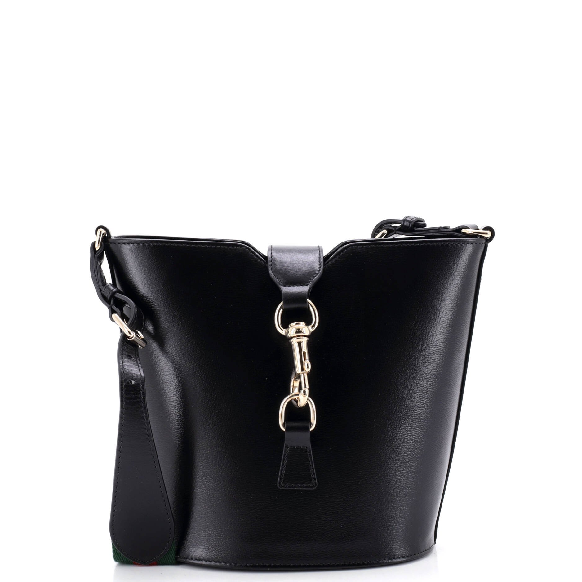 Jackie Web Bucket Bag Leather