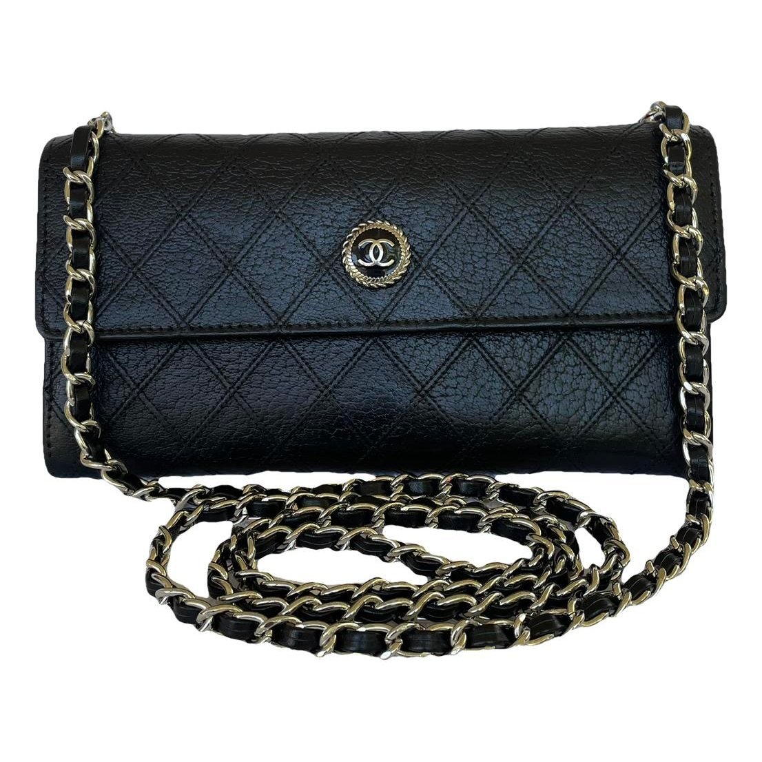 Wallet On Chain leather crossbody bag