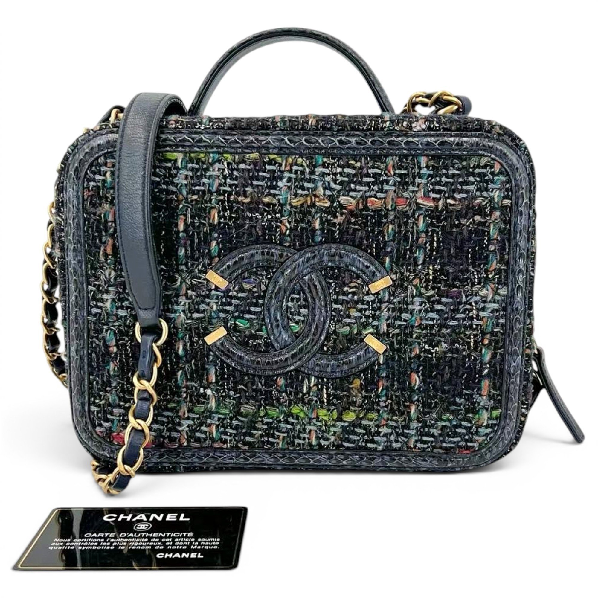 Vanity leather handbag