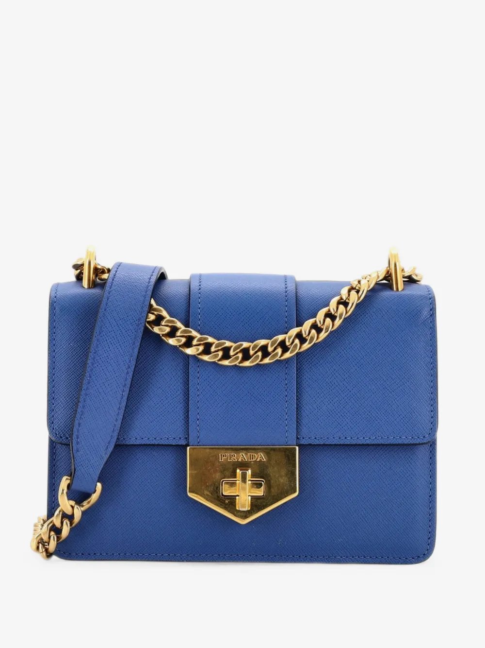 Prada Vintage Pattina Flap Saffiano Leather Small shoulder bag