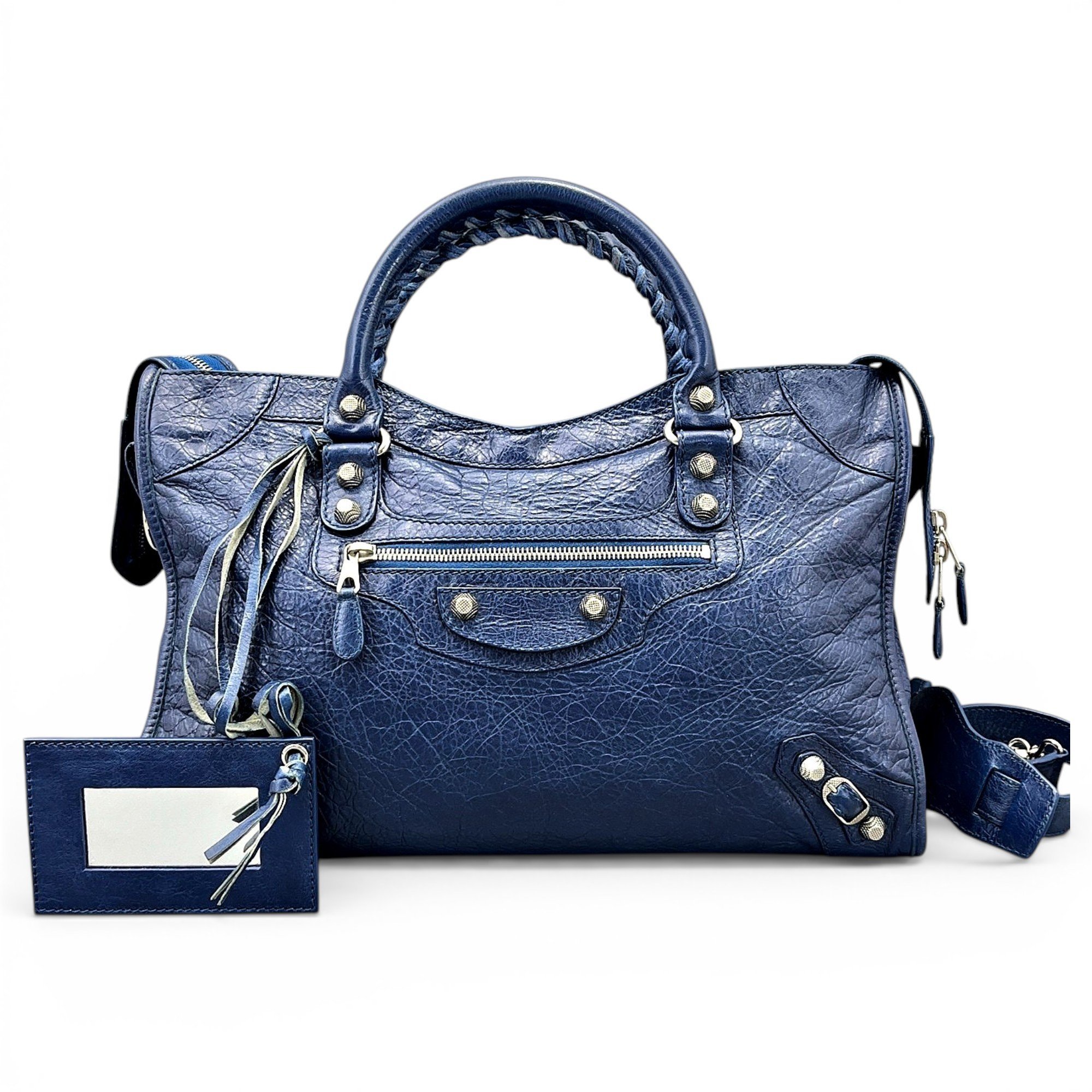 City leather handbag