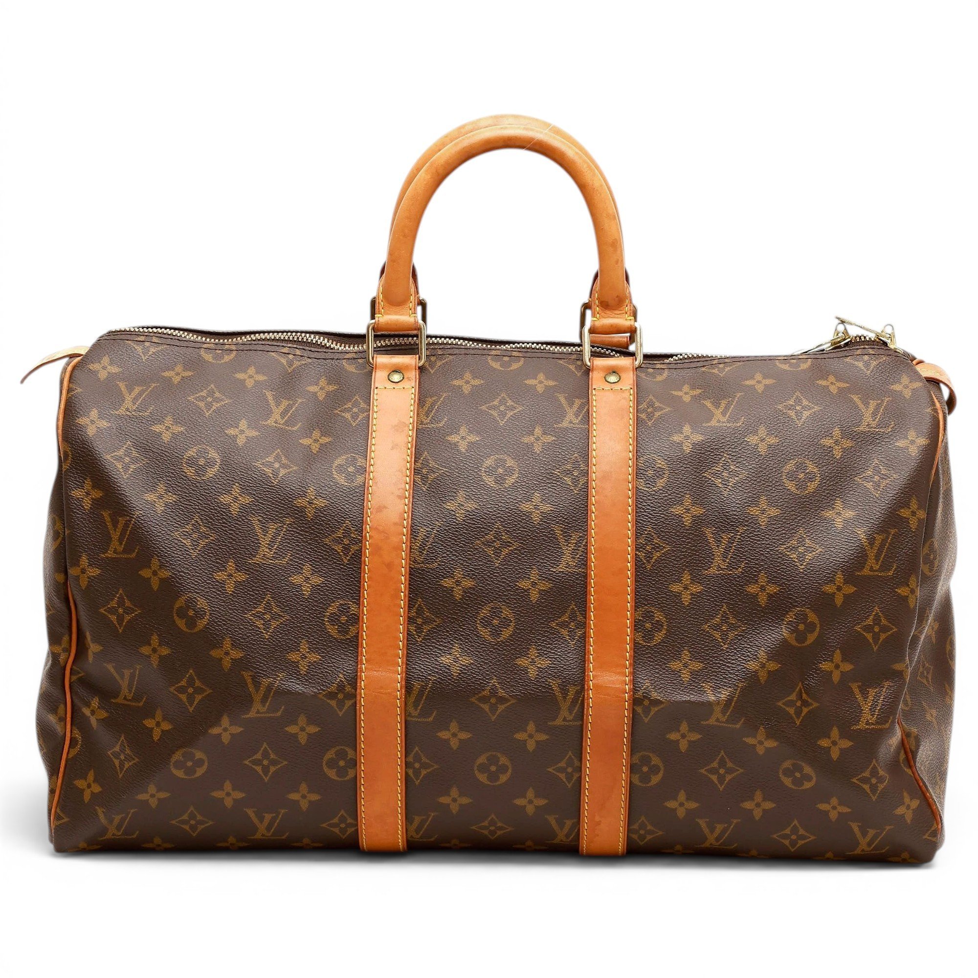 Keepall leather travel bag