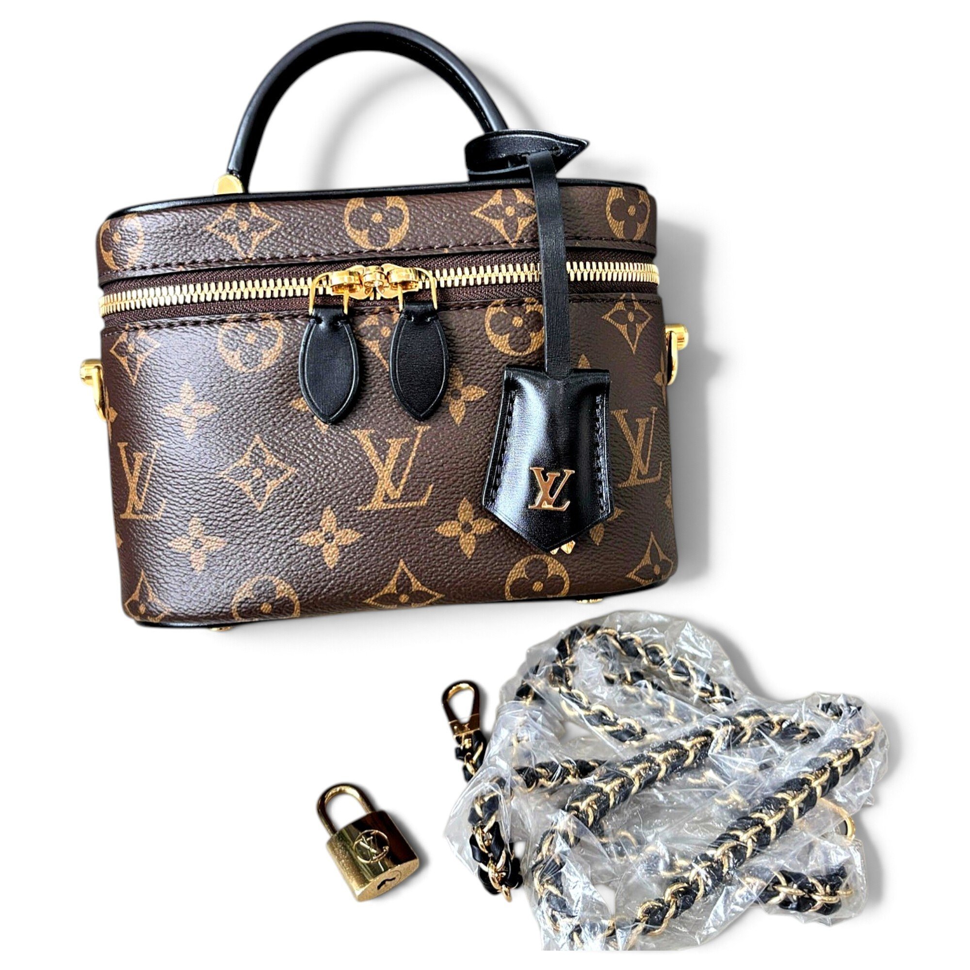 Vanity leather handbag