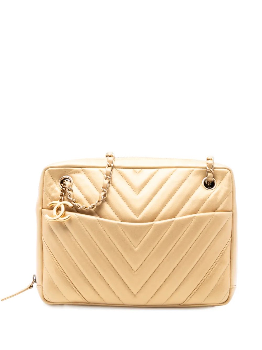 2014-2015 CC Chevron Lambskin Camera shoulder bag