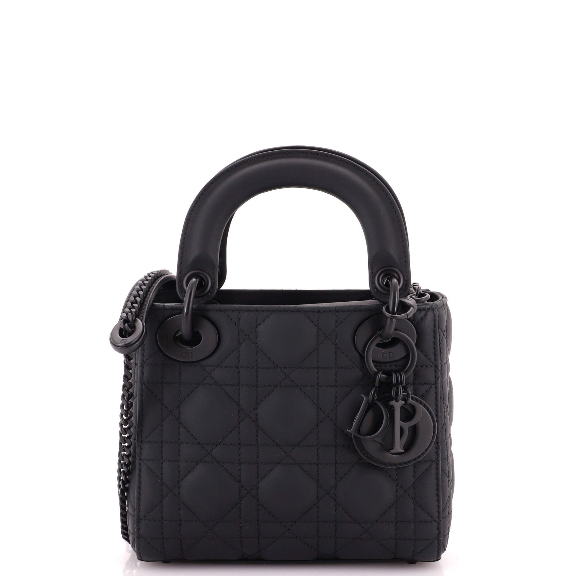 Ultra Matte Lady Dior Chain Bag Cannage Quilt Calfskin Mini