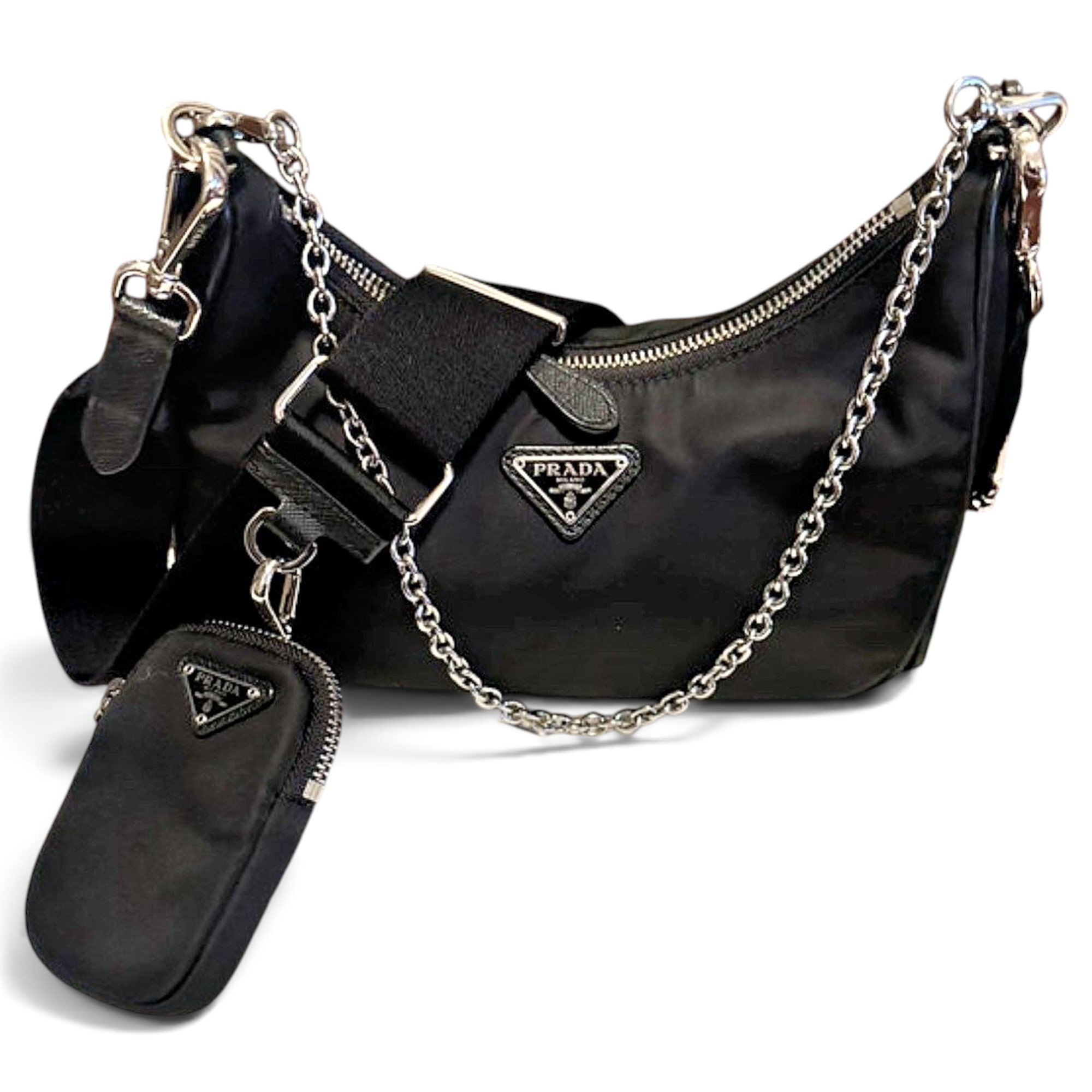 Re-edition cloth crossbody bag