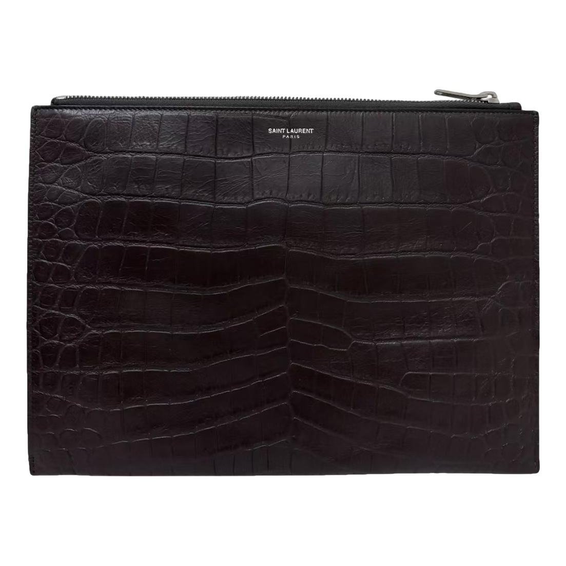 Rive Gauche leather clutch bag