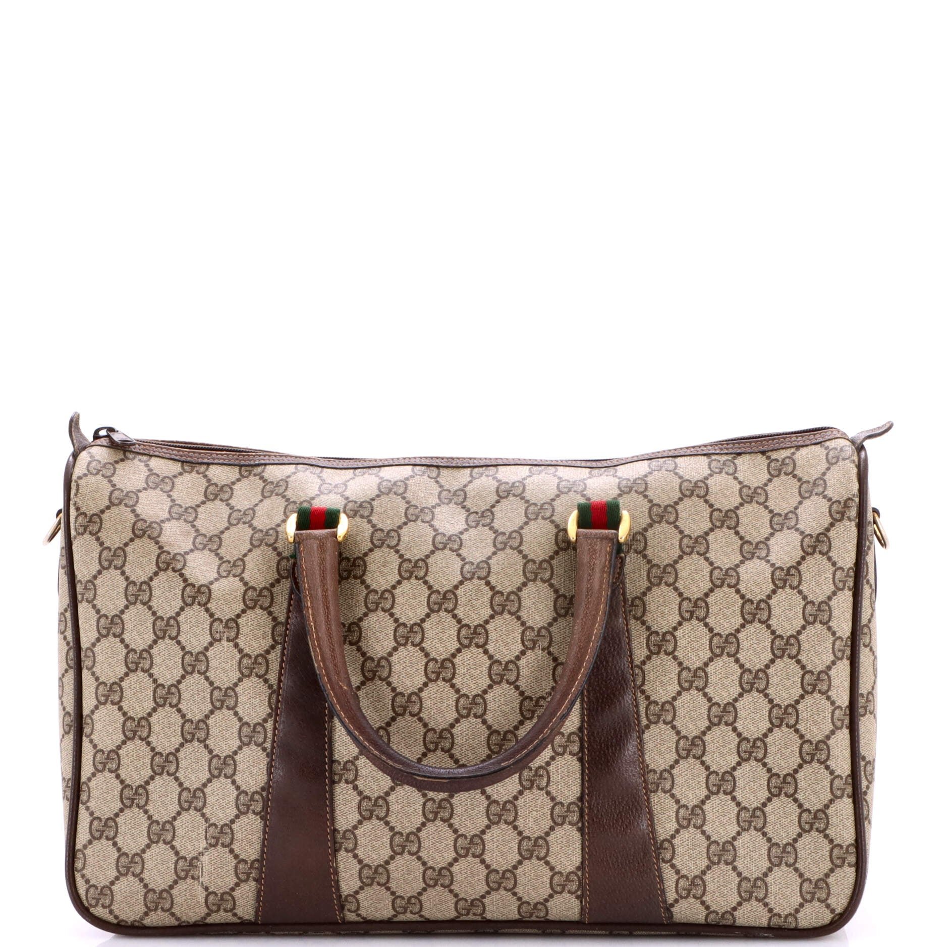 Vintage Convertible Duffle Bag GG Coated Canvas Medium