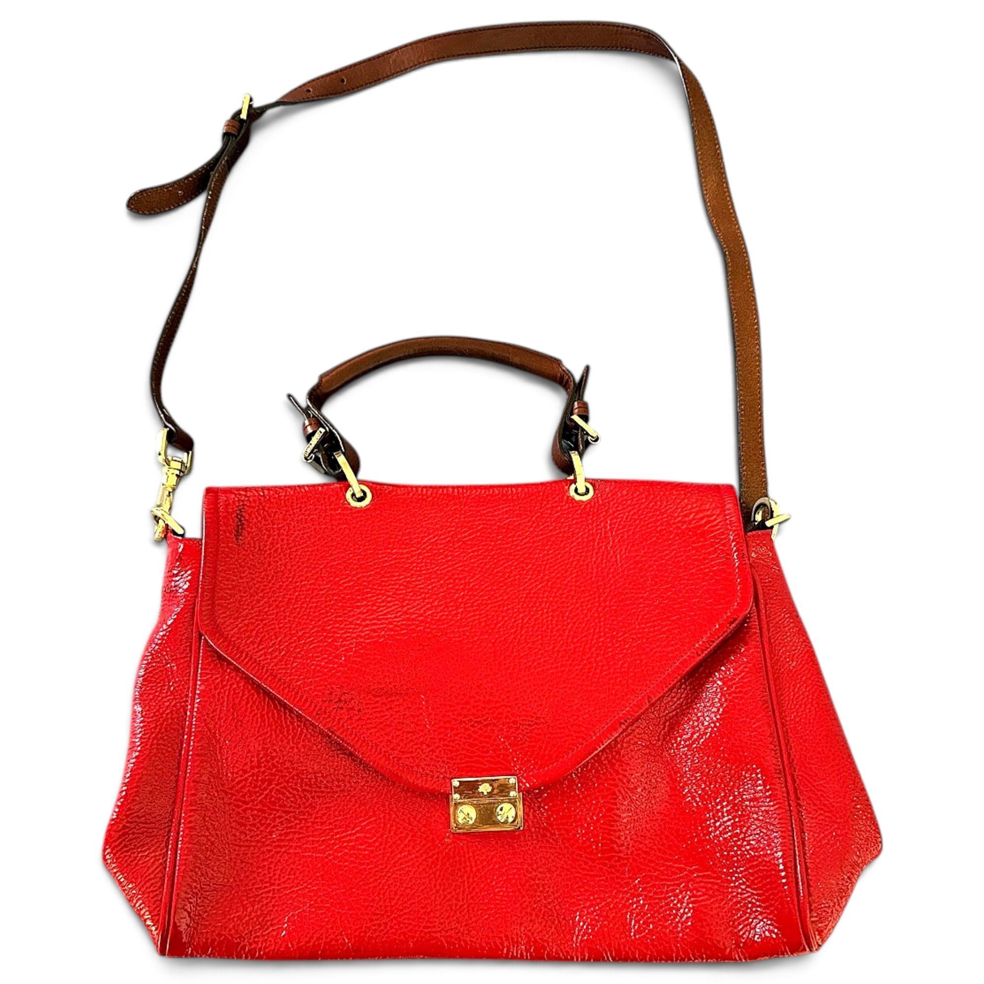 Patent leather handbag