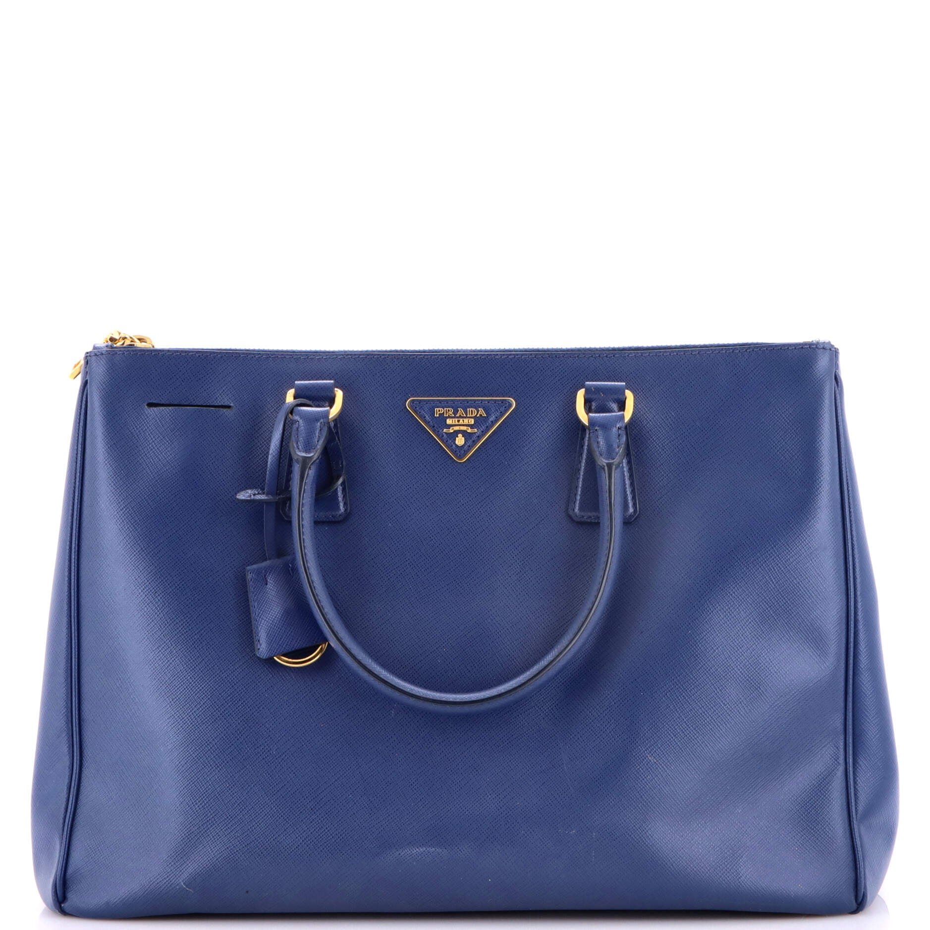 Double Zip Lux Tote Saffiano Leather Large