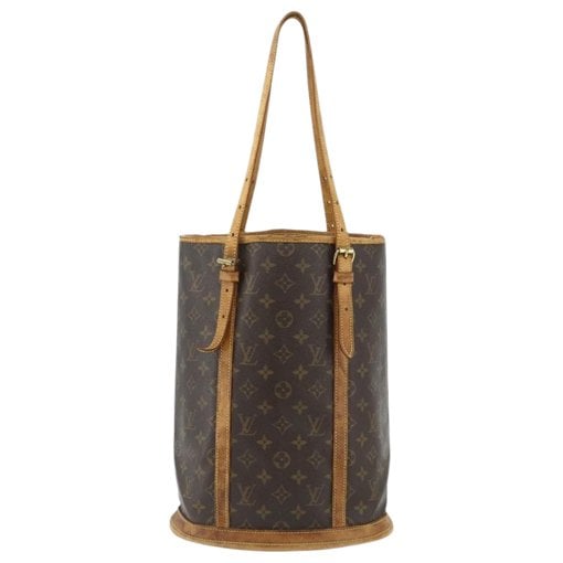 Bucket leather handbag