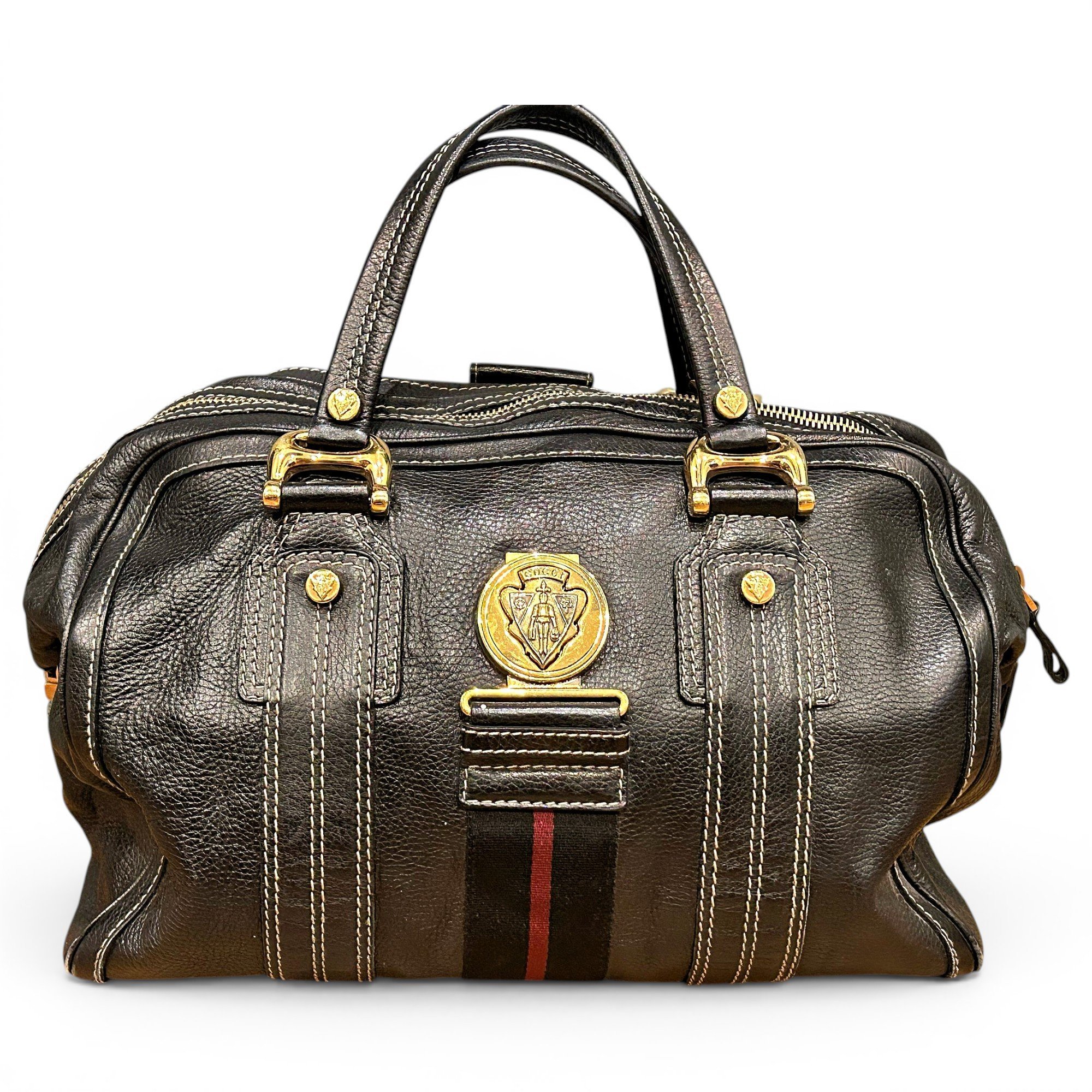 Boston leather handbag