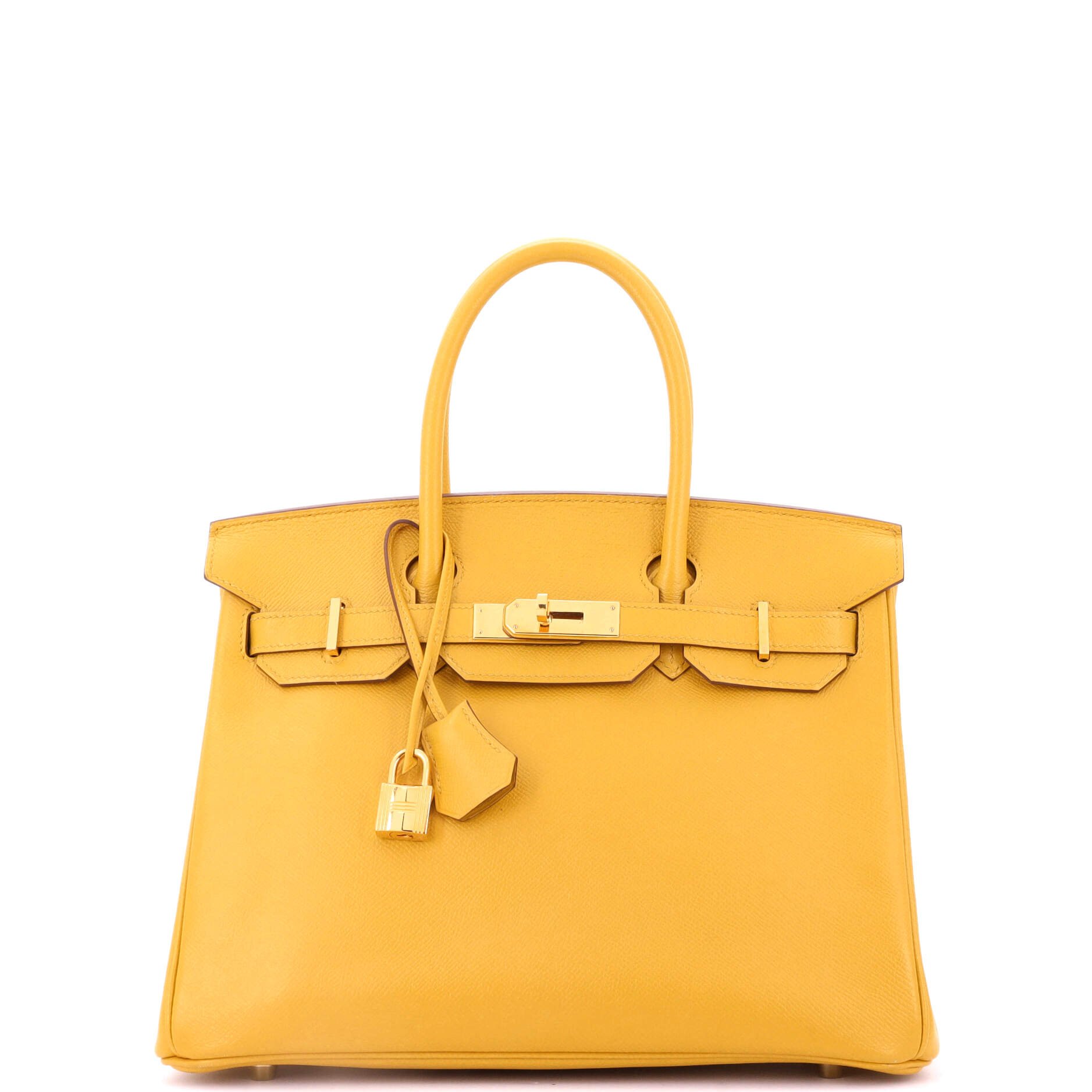 Hermes Birkin Handbag Jaune Ambre Epsom with Gold Hardware 30