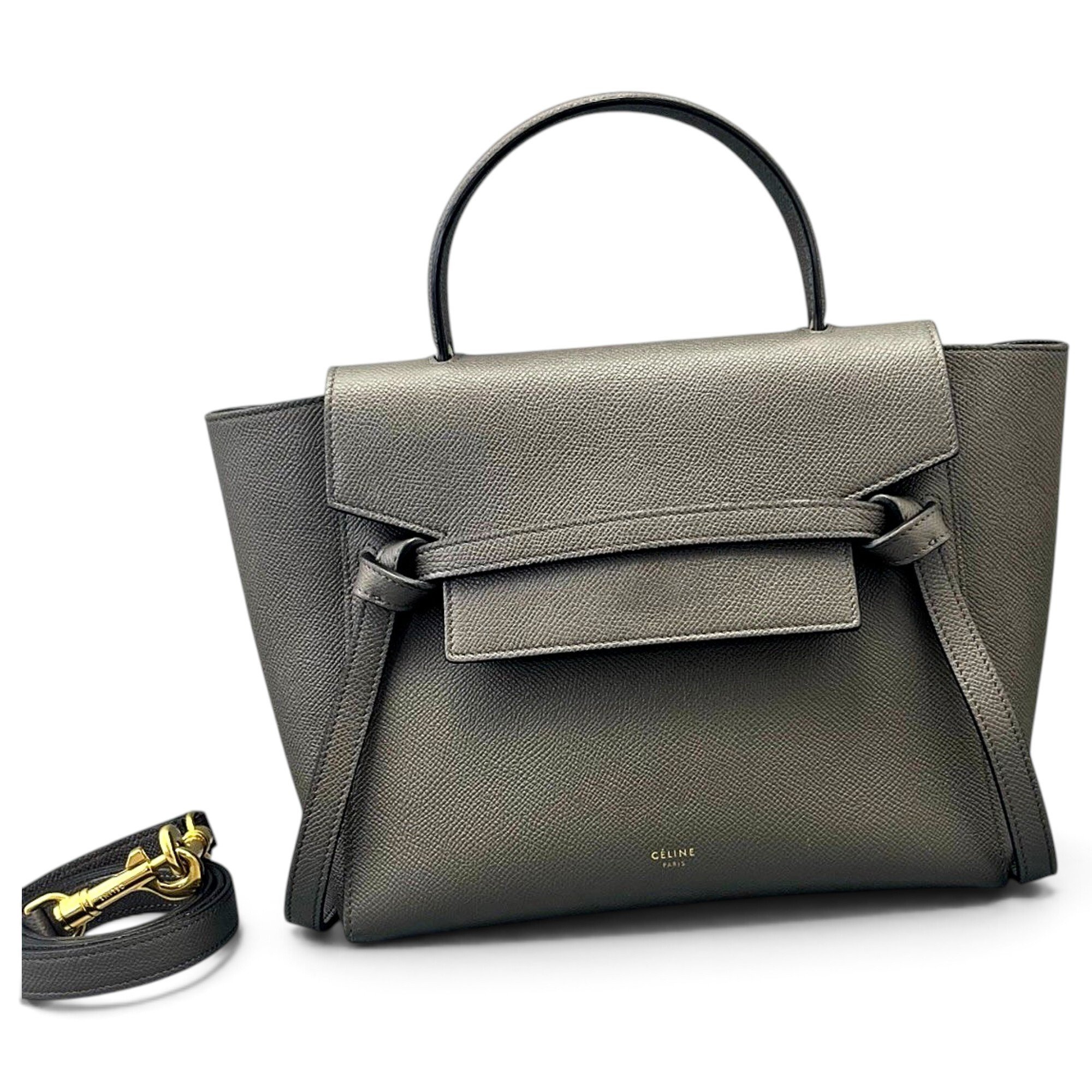 Belt leather handbag