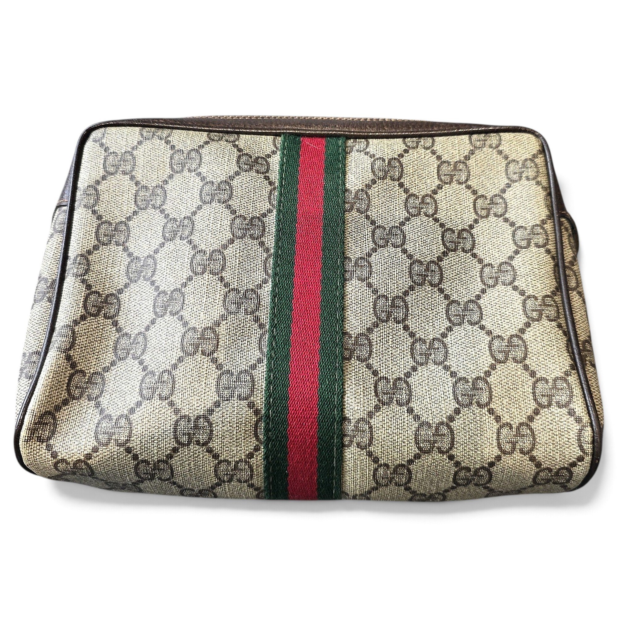 Leather clutch bag