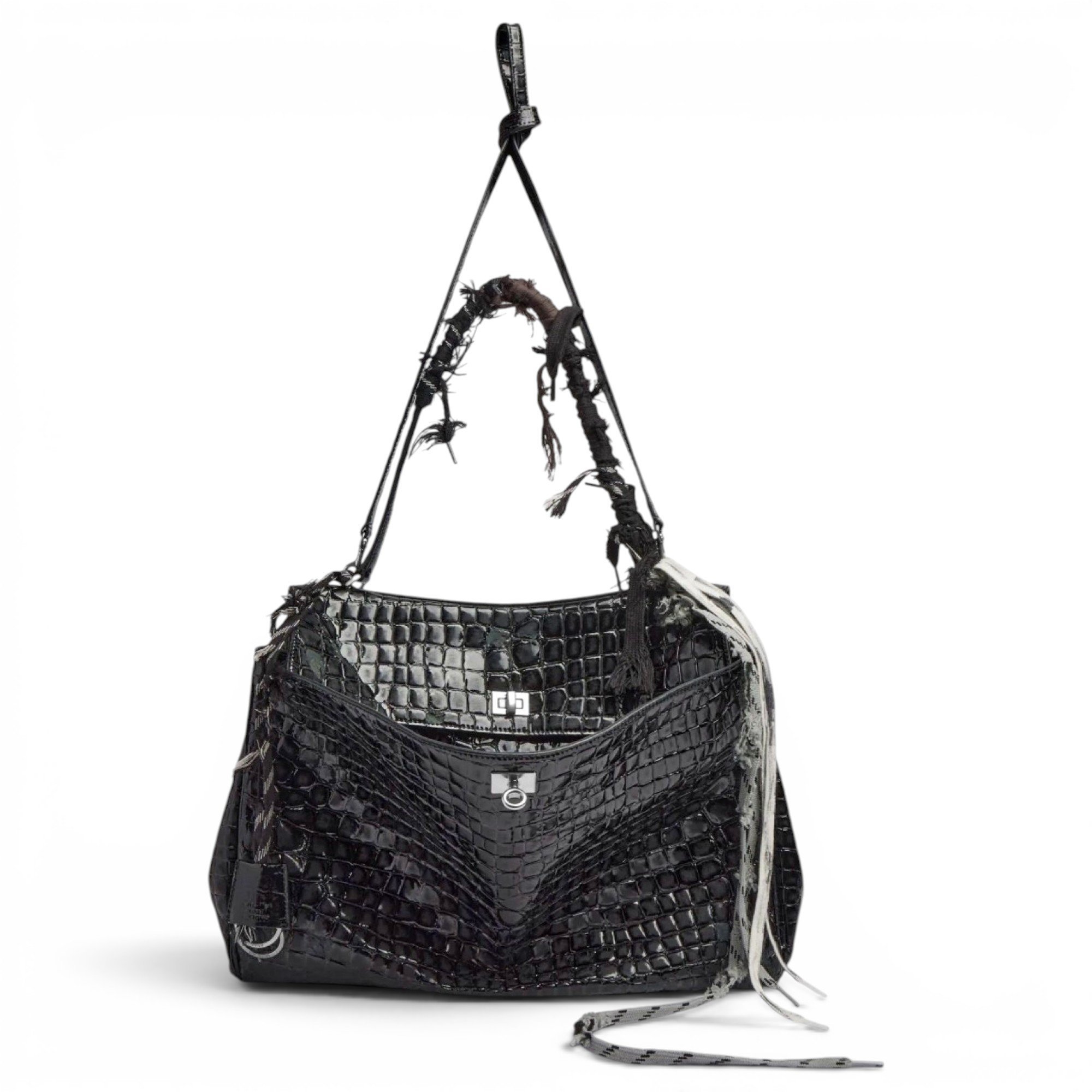 Balenciaga Rodeo patent leather handbag