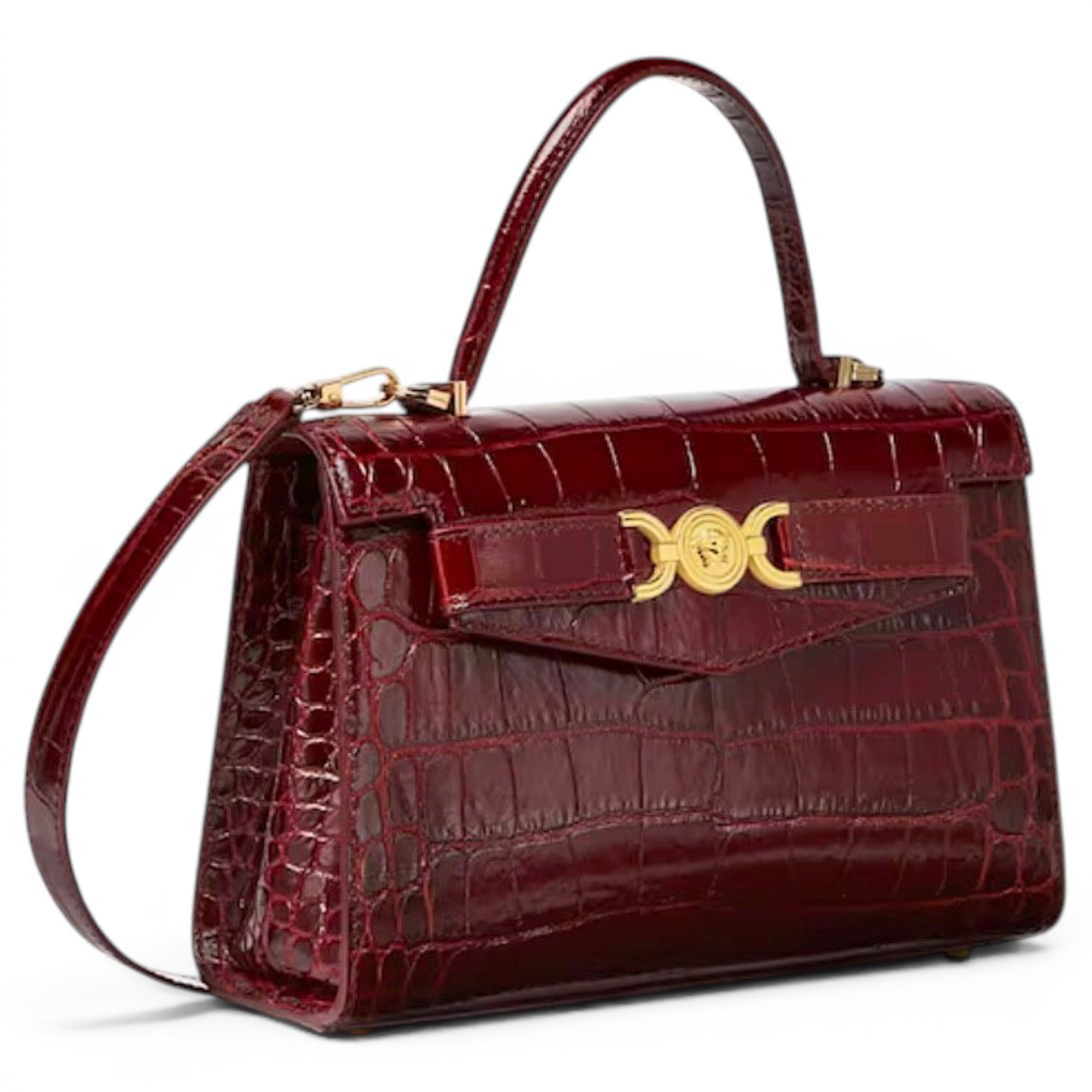 La Medusa patent leather handbag