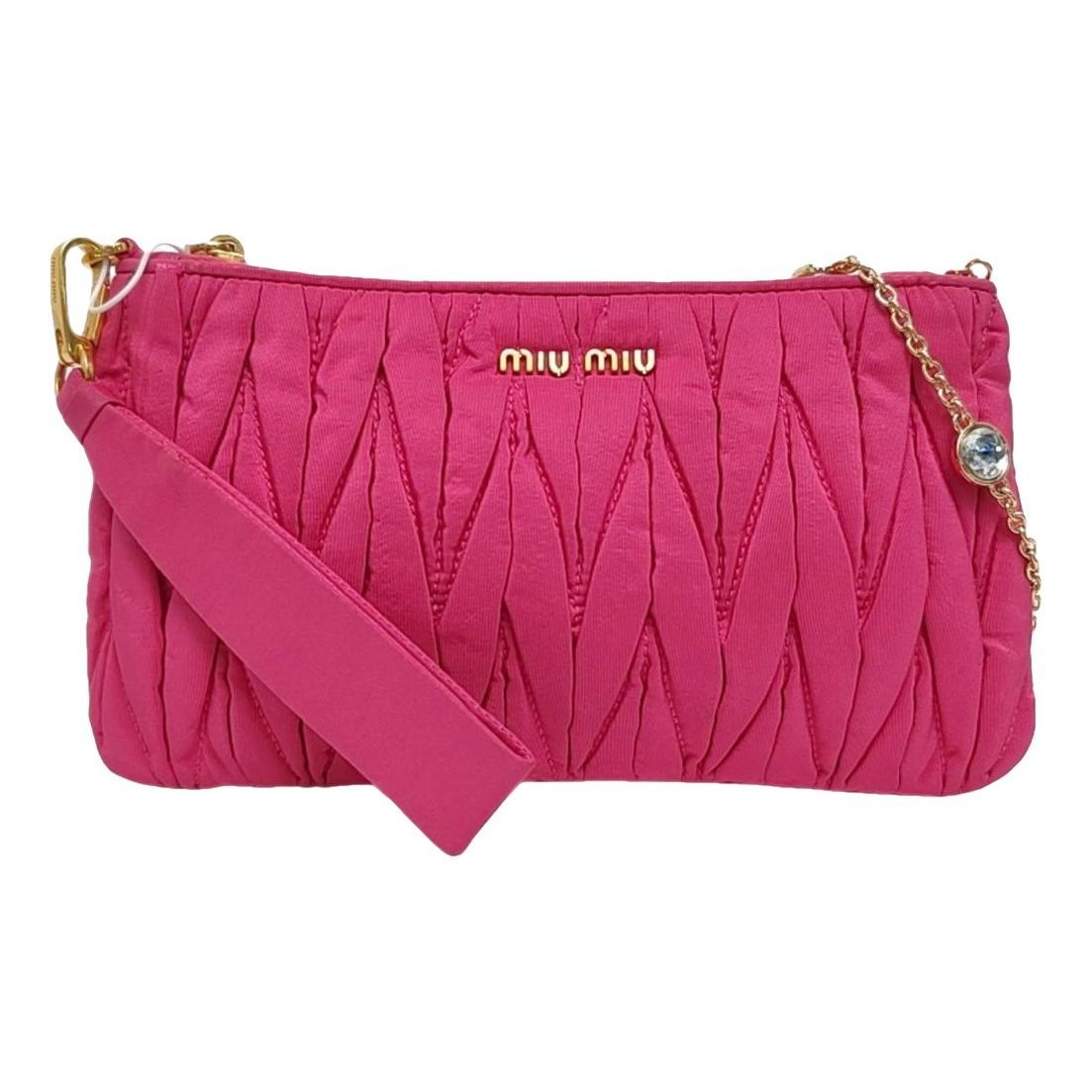 Miu Crystal cloth handbag