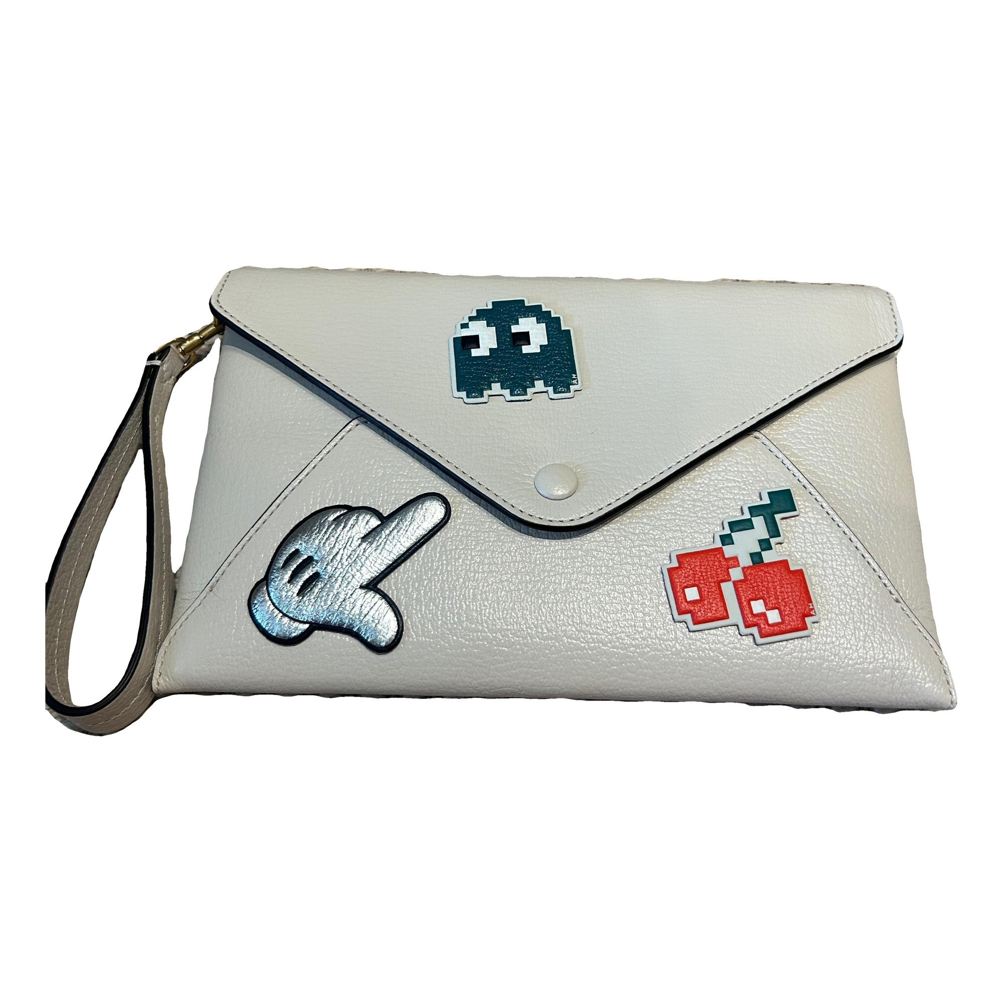 Leather clutch bag