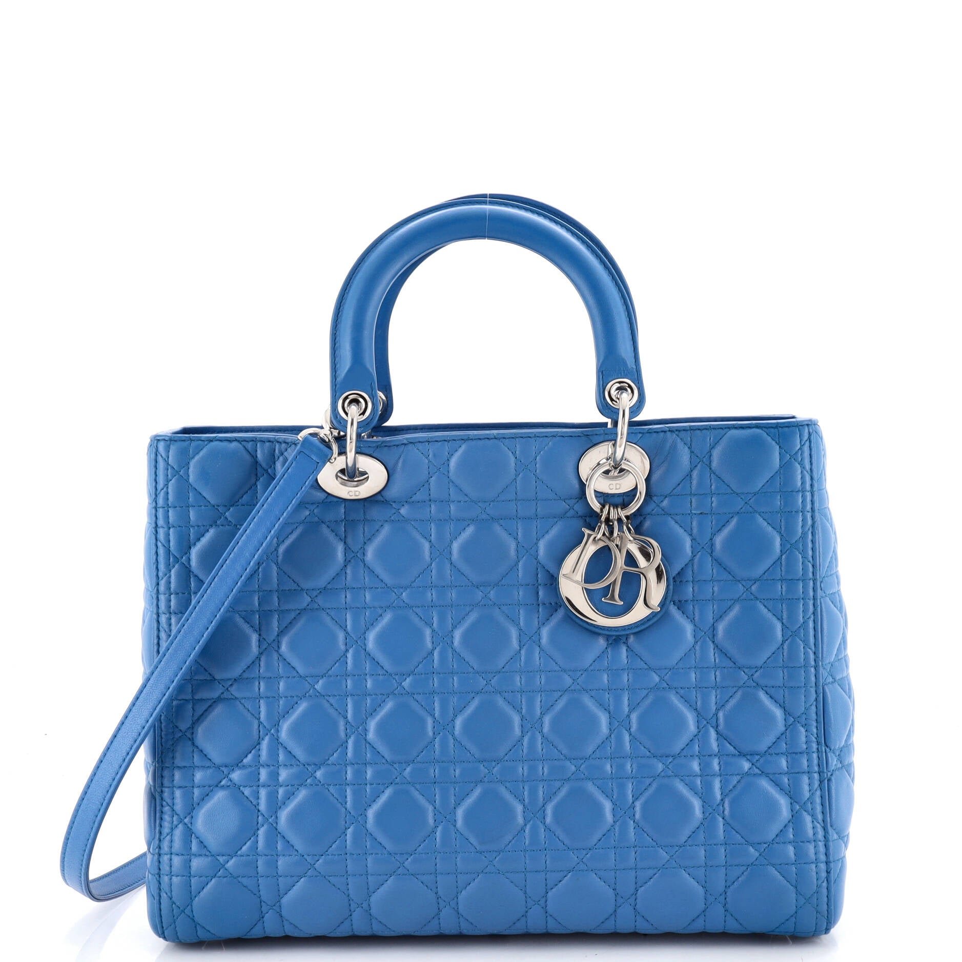 Vintage Lady Dior Bag Cannage Quilt Lambskin Large