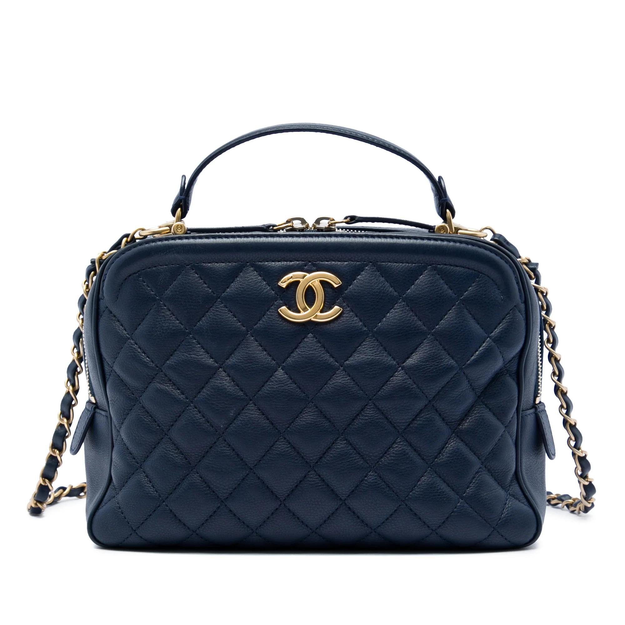 Vanity pony-style calfskin handbag