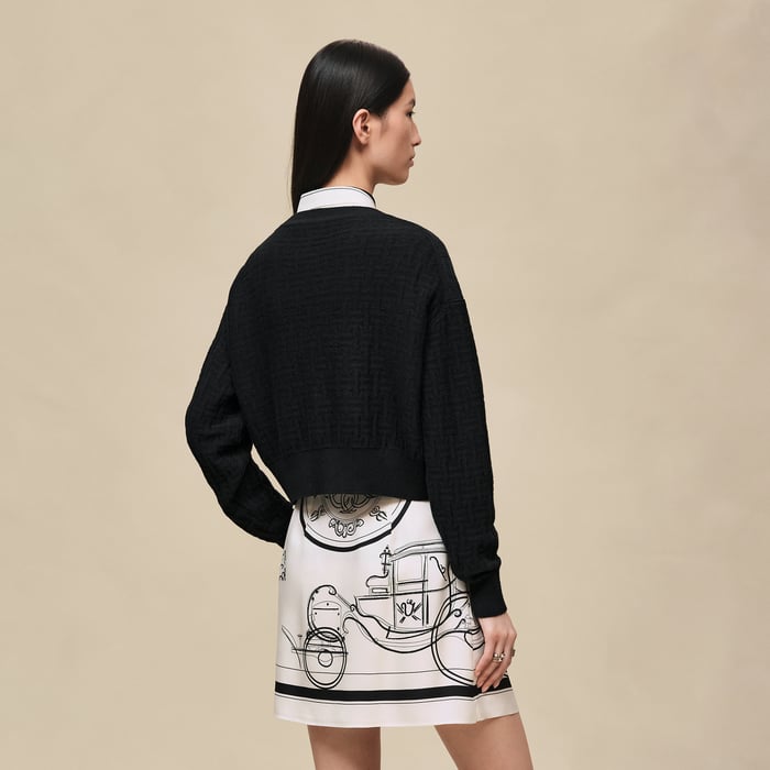 Noir "H Voyage" Long-sleeve Sweater
