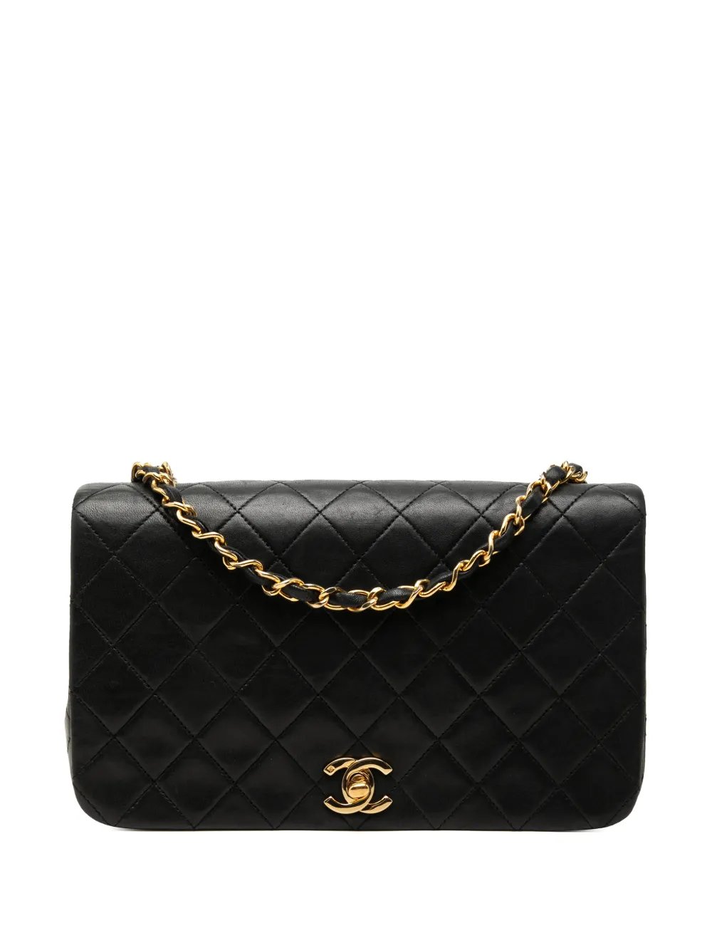 1989-1991 CC Quilted Lambskin Full Single Flap crossbody bag