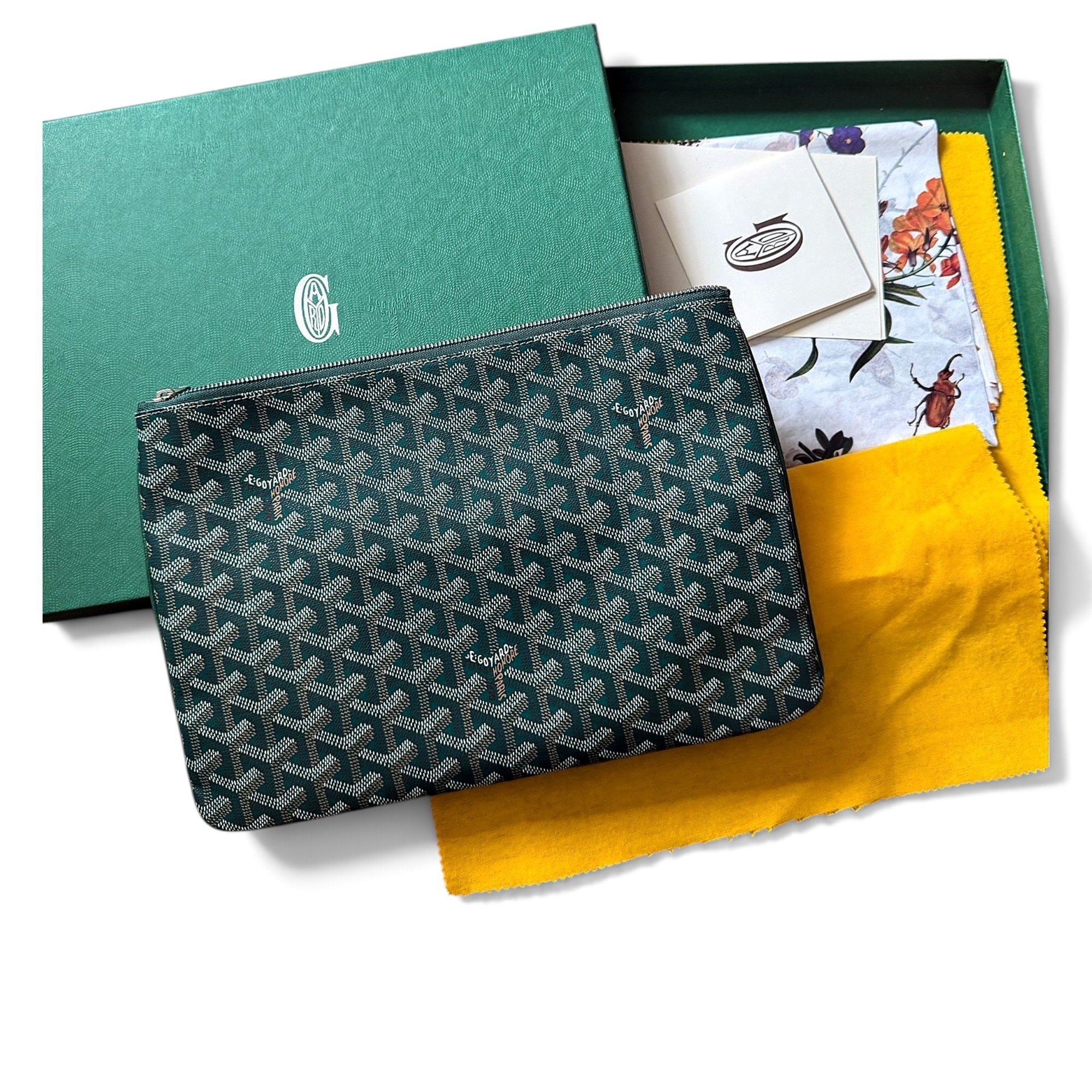 Goyard Sénat cloth clutch bag