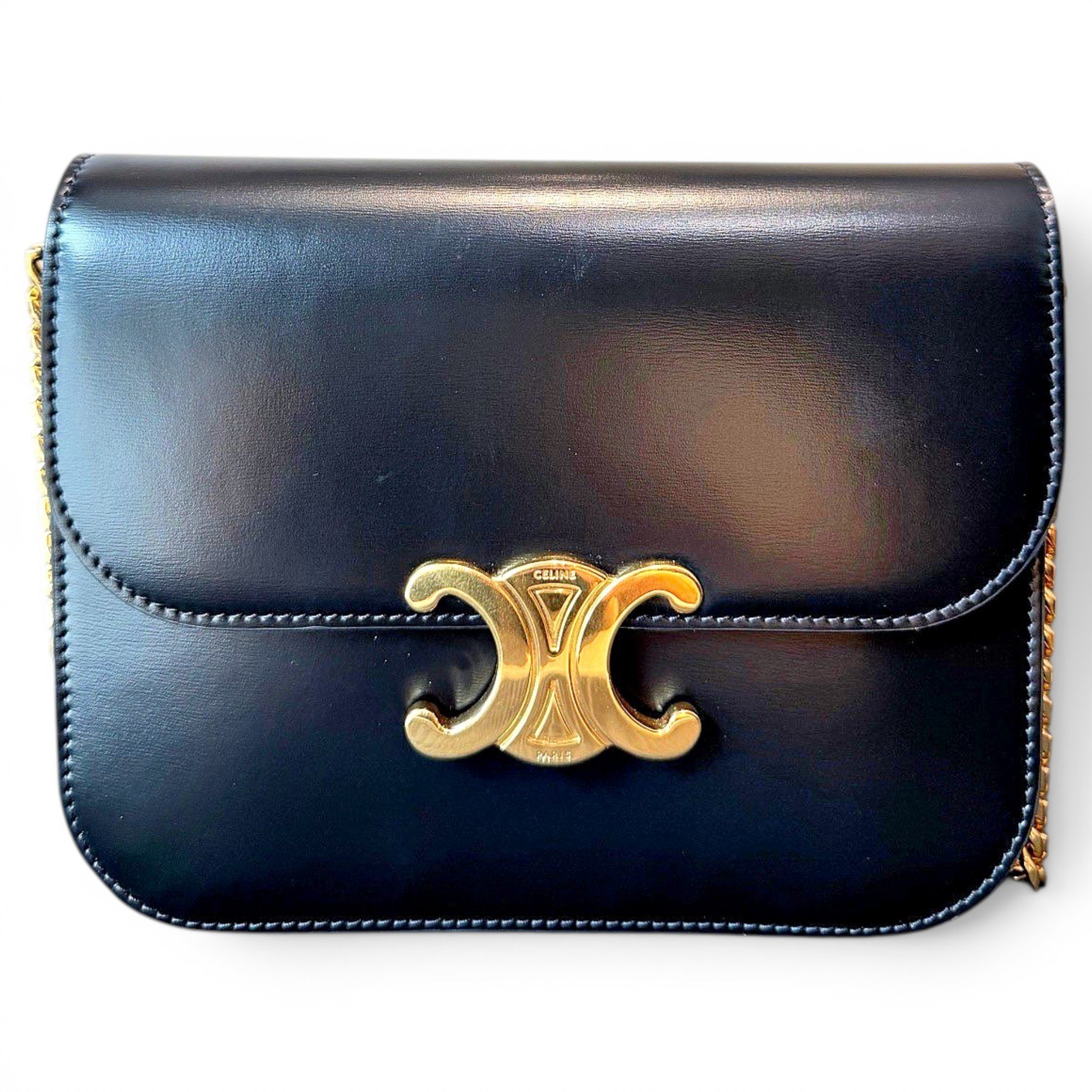 Triomphe leather handbag