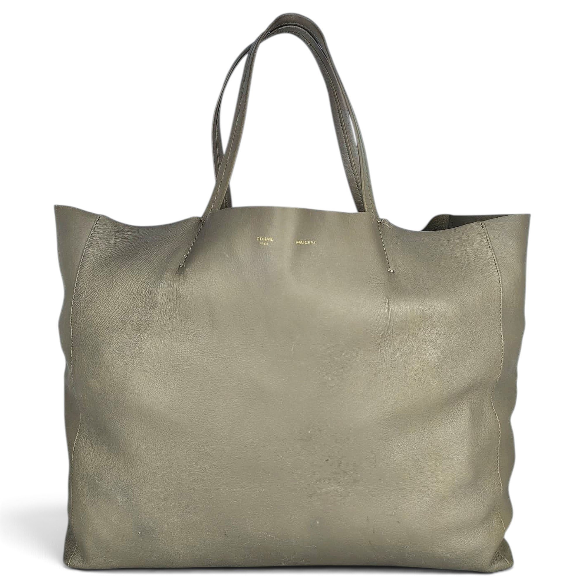 Cabas Horizotal leather tote