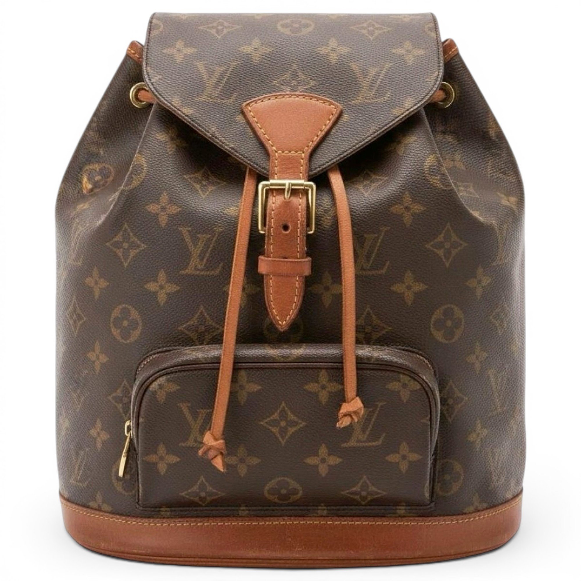 Montsouris Vintage leather backpack