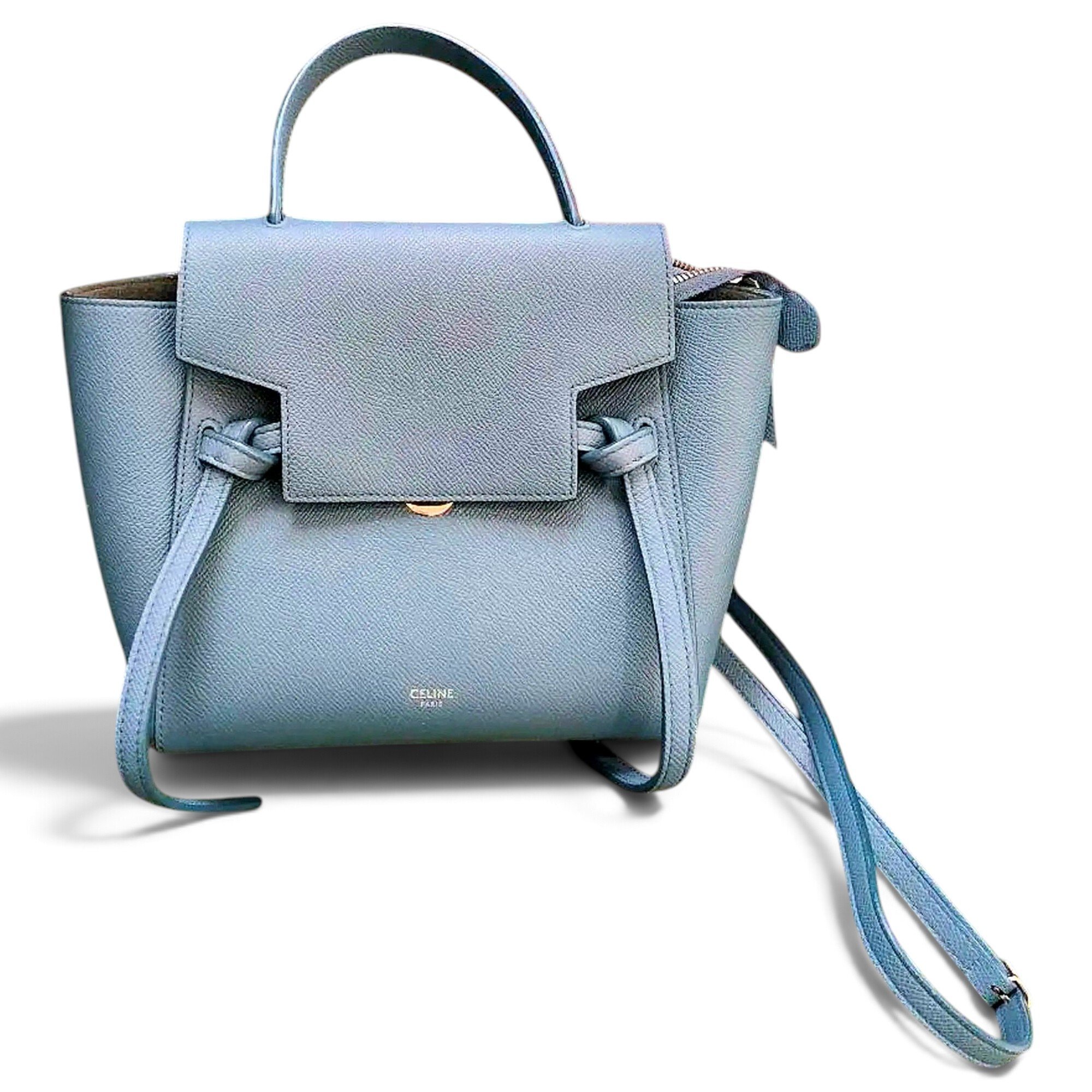 Belt leather crossbody bag