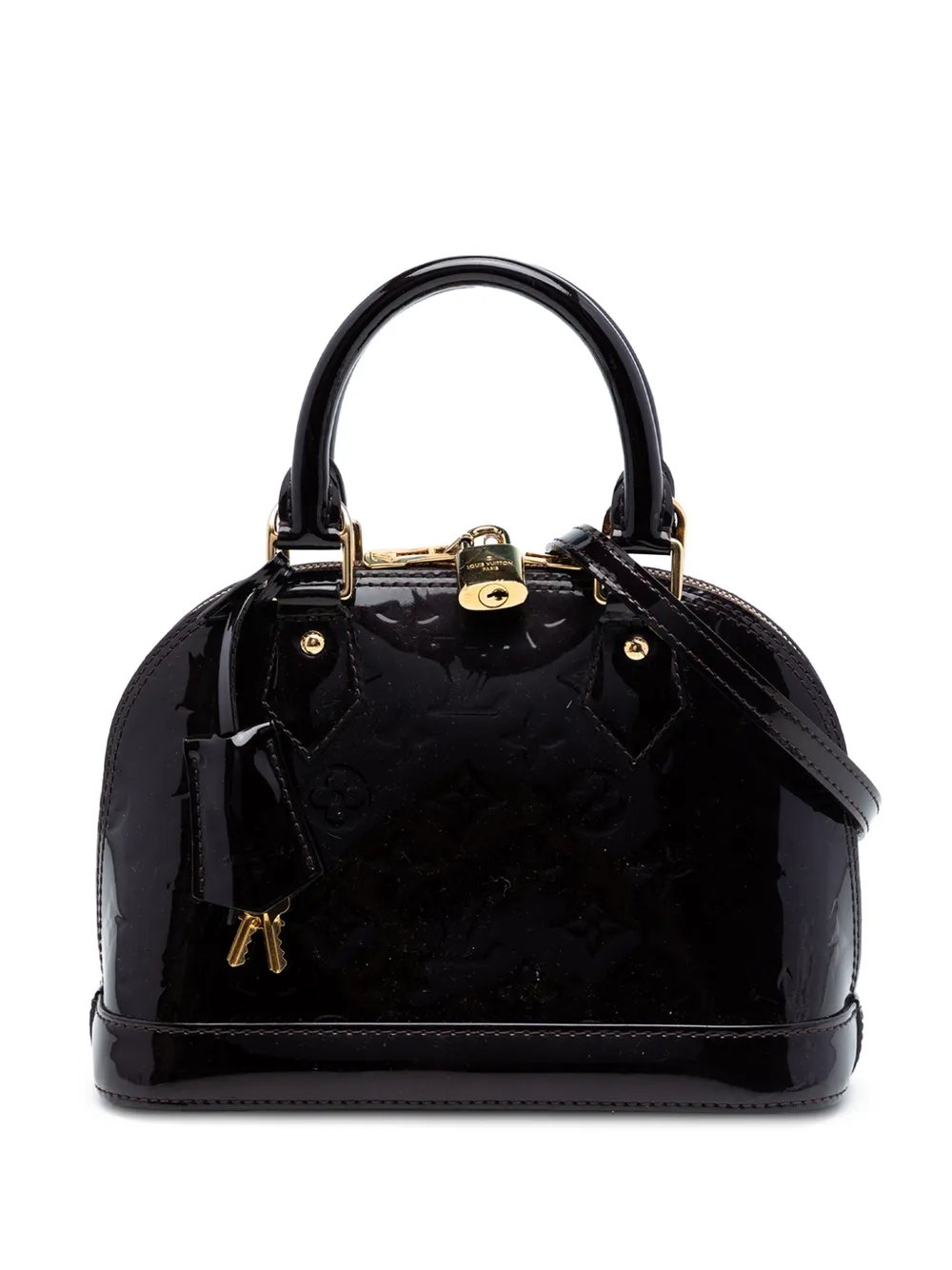 2014 Monogram Vernis Alma BB satchel