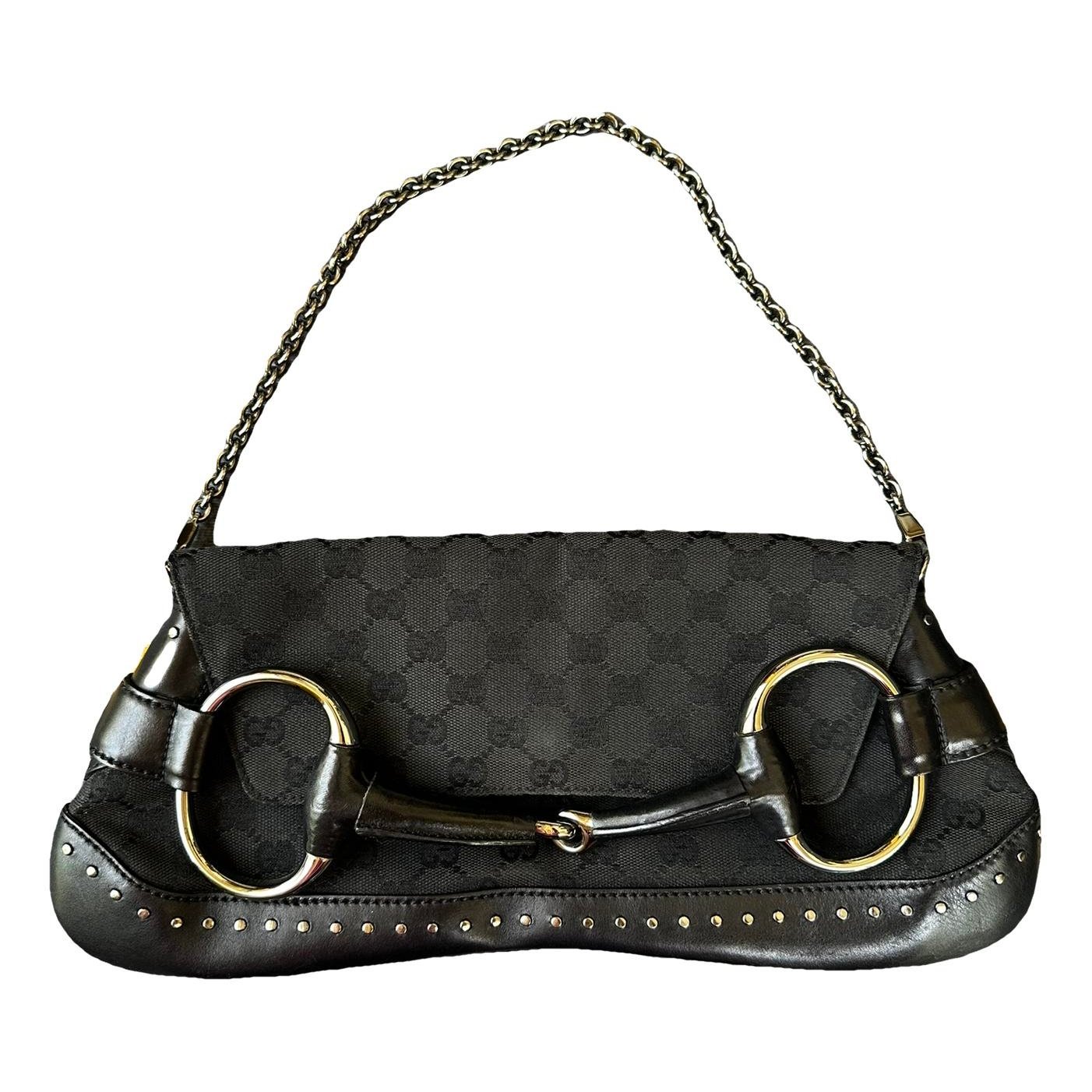 Horsebit Chain leather handbag