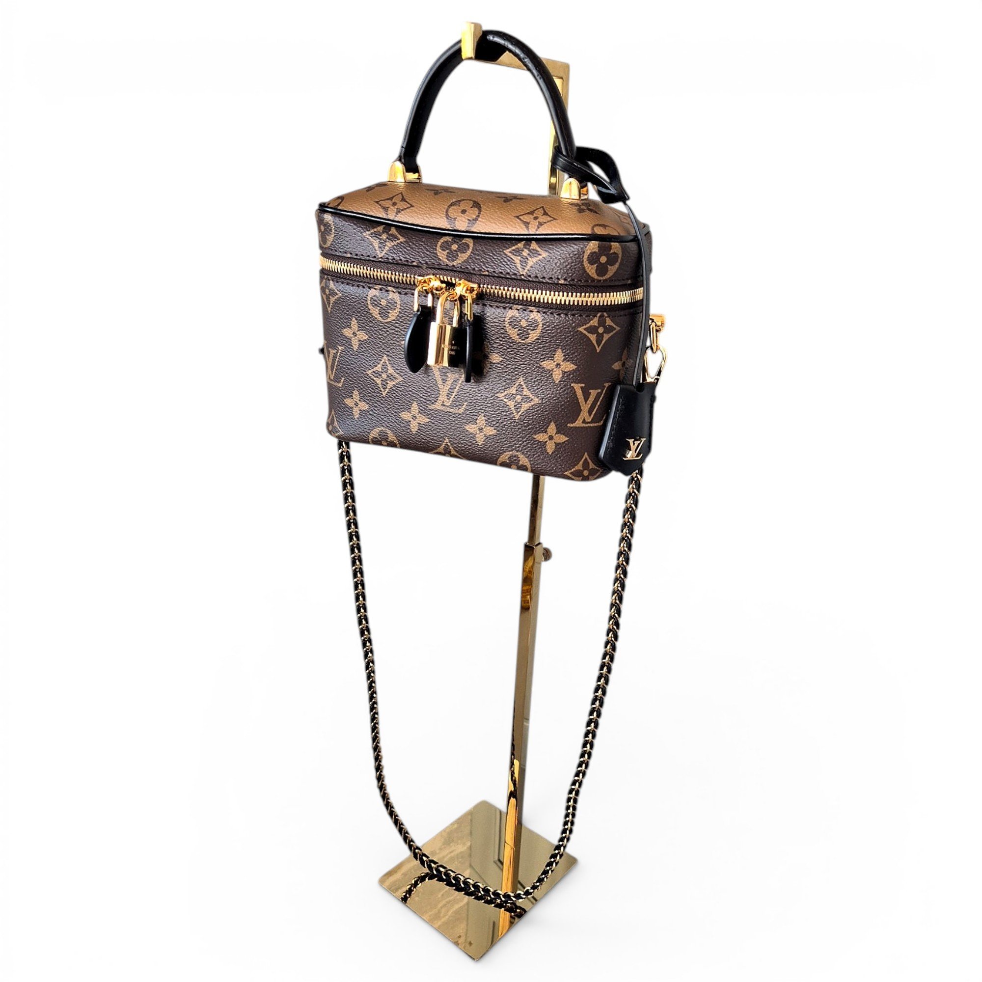 Vanity leather handbag