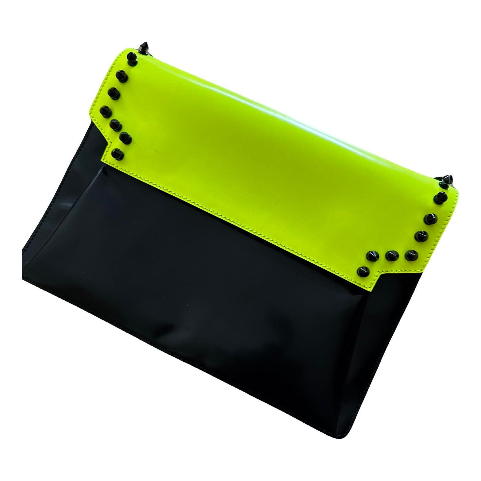 Leather clutch bag