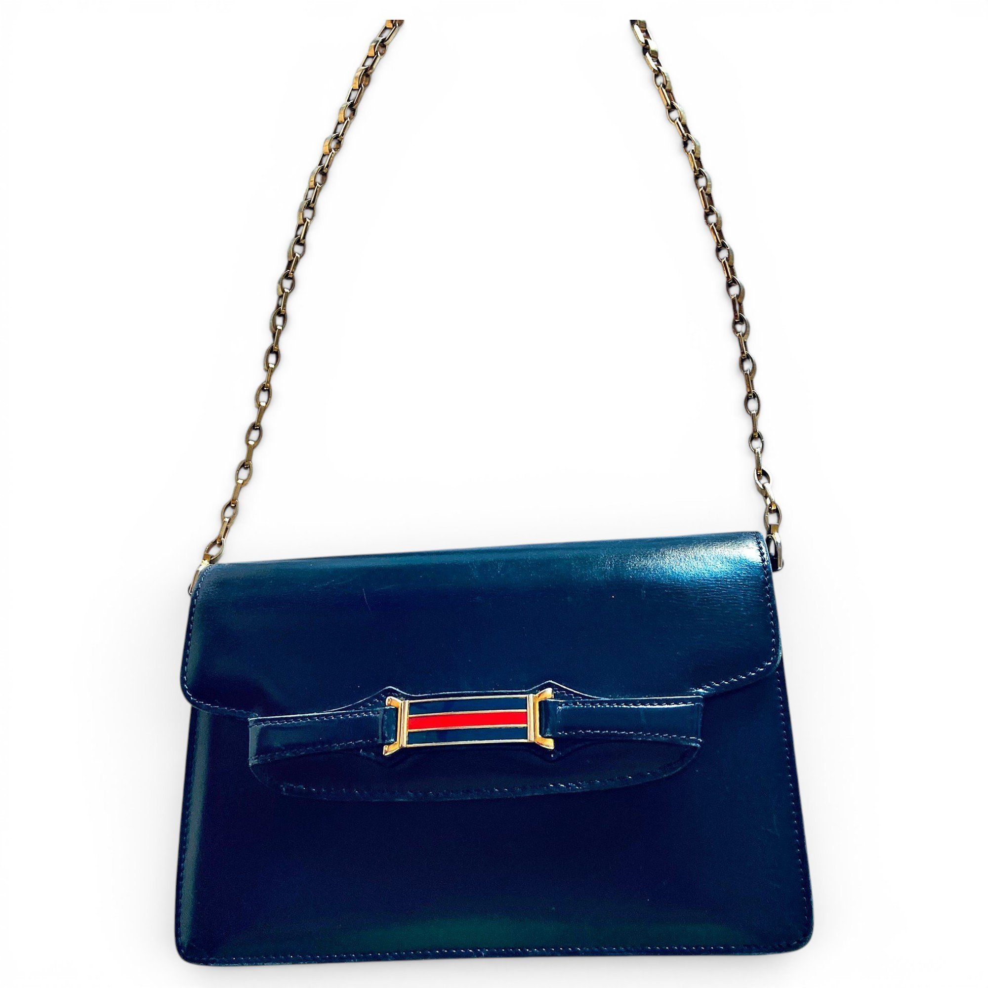 Leather clutch bag