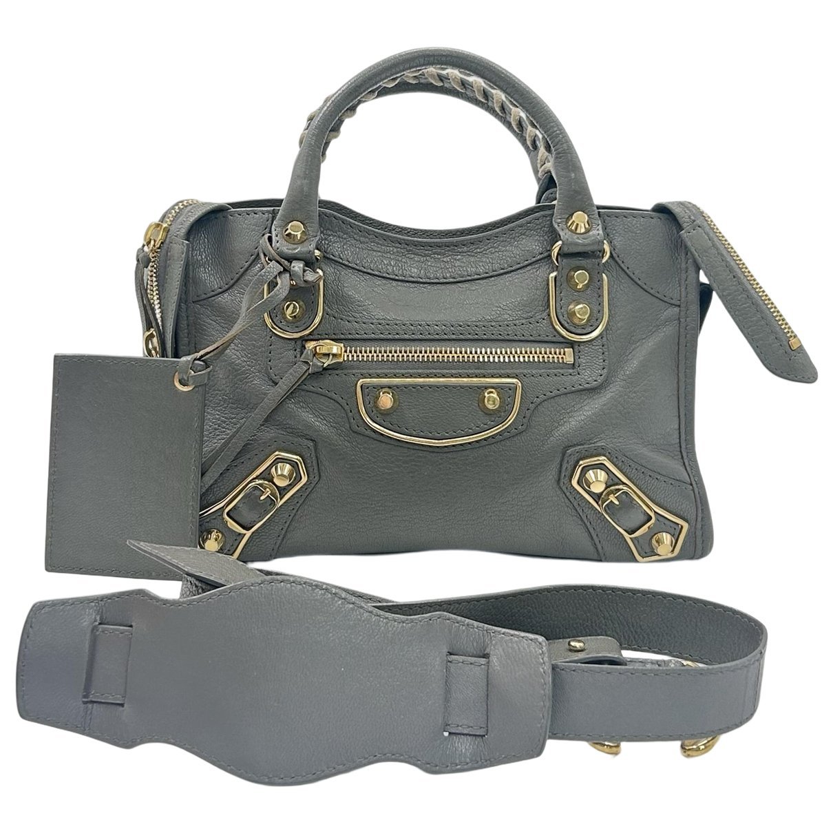 City leather handbag