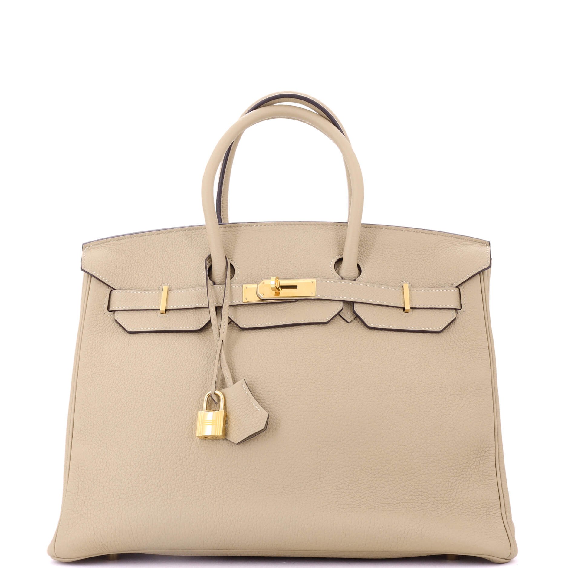 Hermes Birkin Handbag Light Togo with Gold Hardware 35