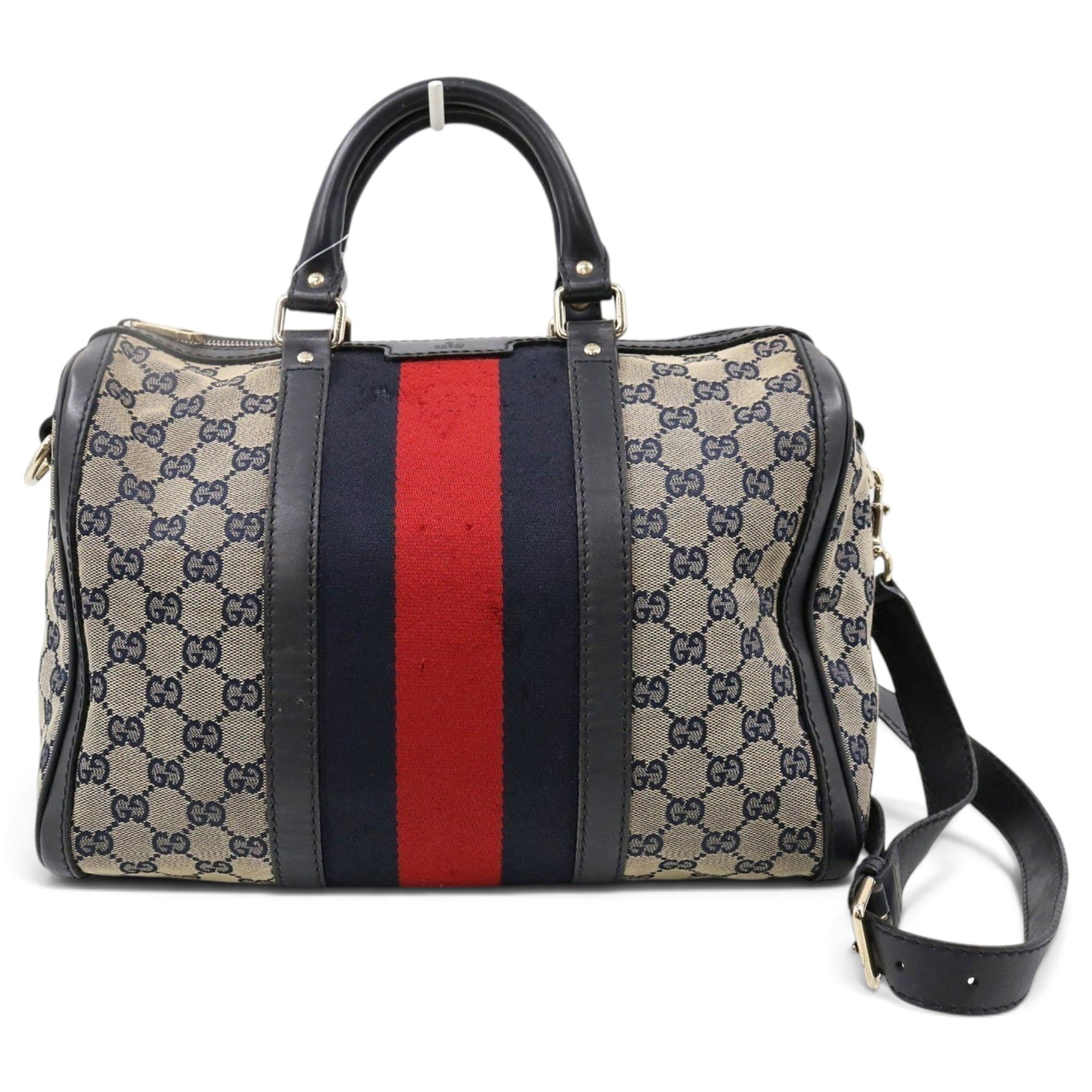 Boston leather bowling bag
