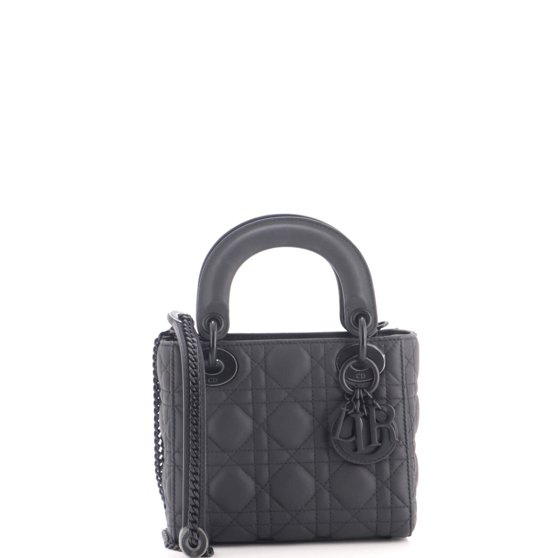 Ultra Matte Lady Dior Chain Bag Cannage Quilt Calfskin Mini
