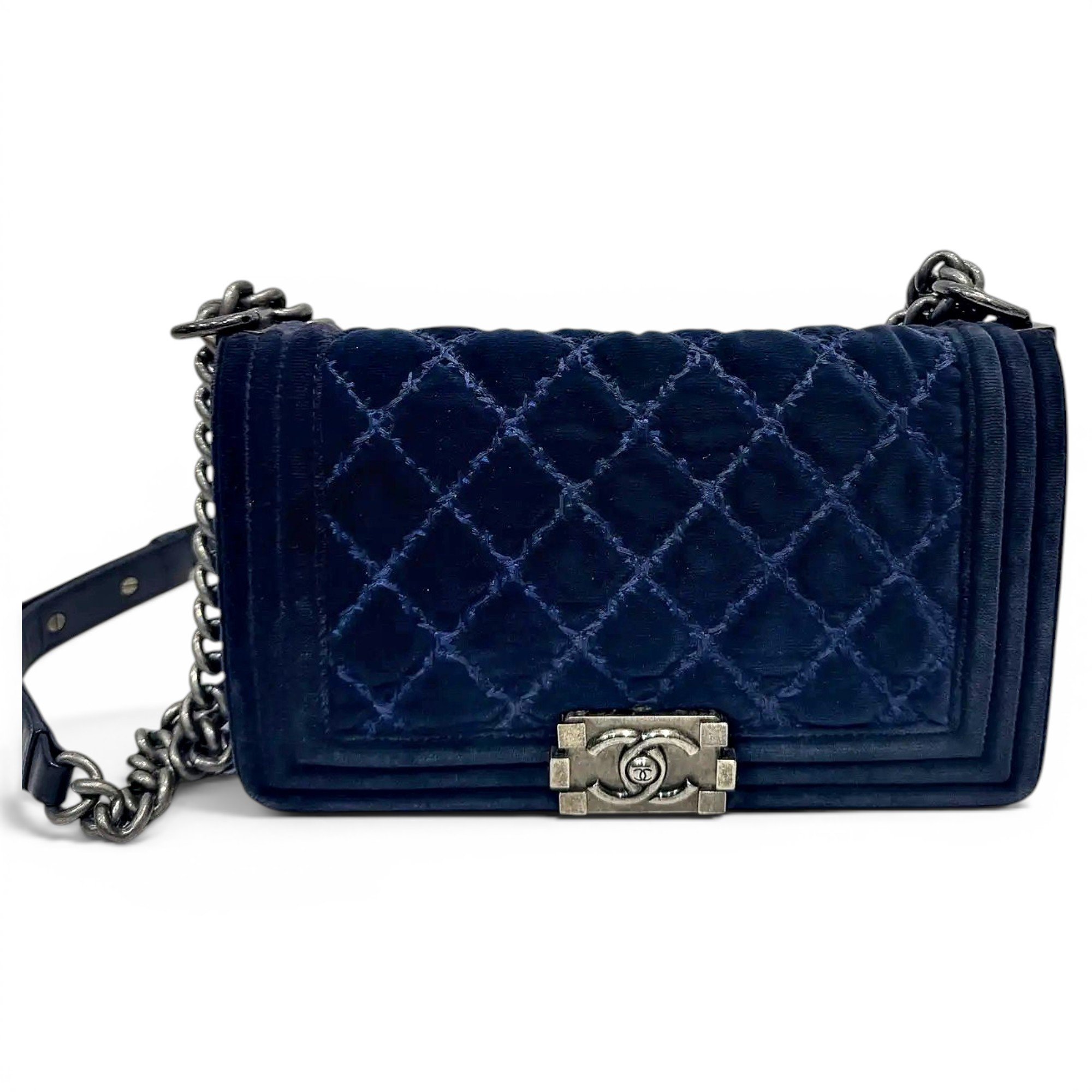 Boy velvet handbag