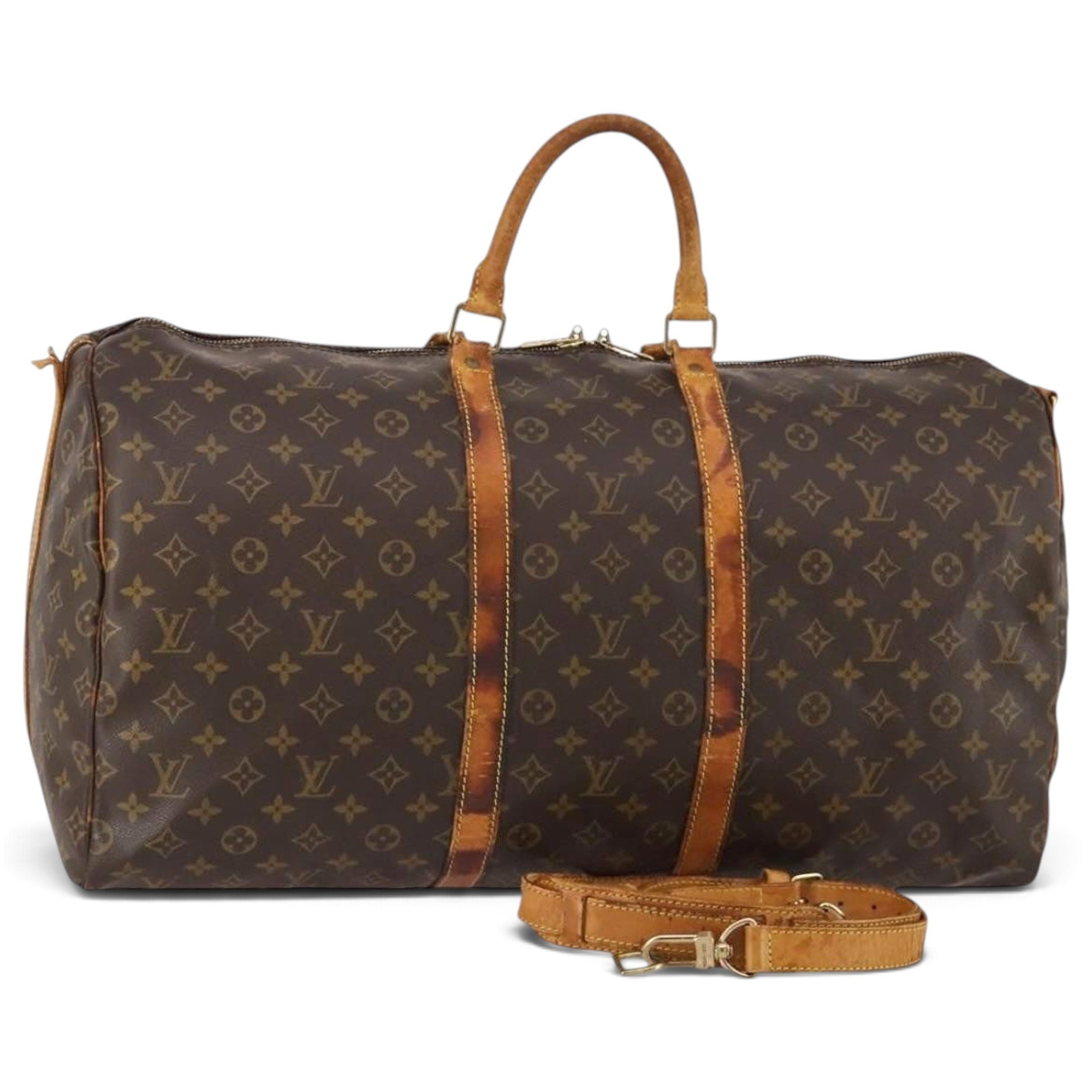 Keepall leather travel bag
