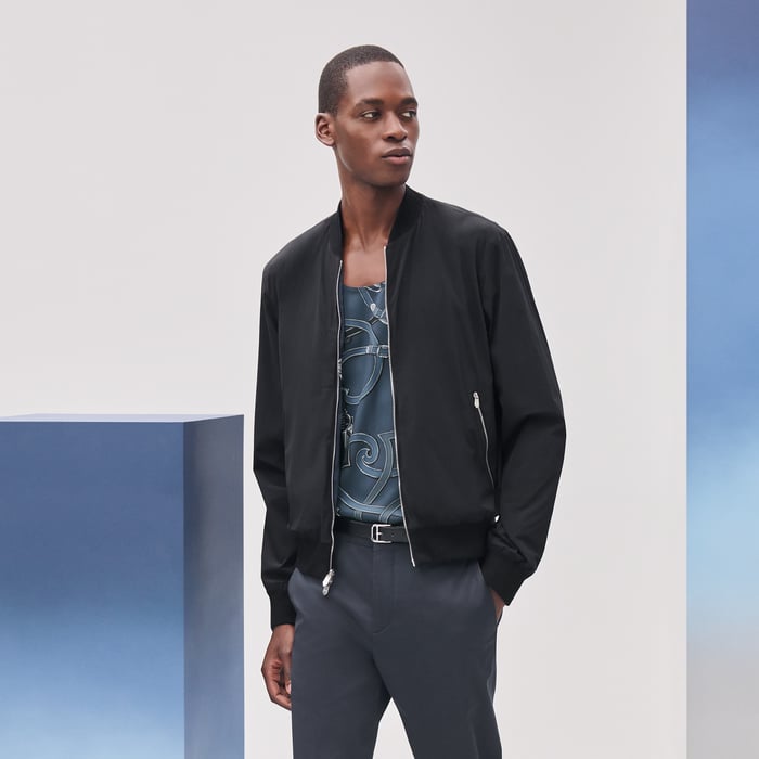 Noir "l'Instruction Du Roy" Reversible Rib-trim Jacket