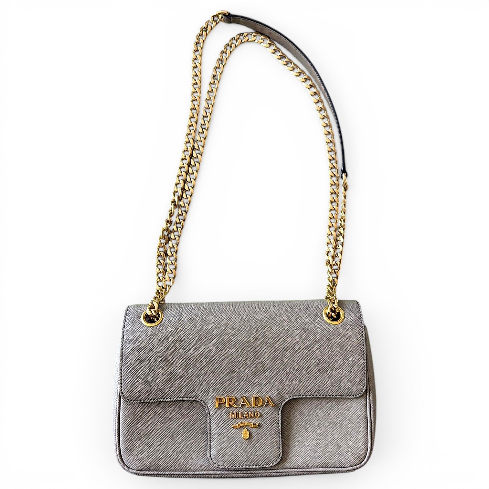 Diagramme leather handbag