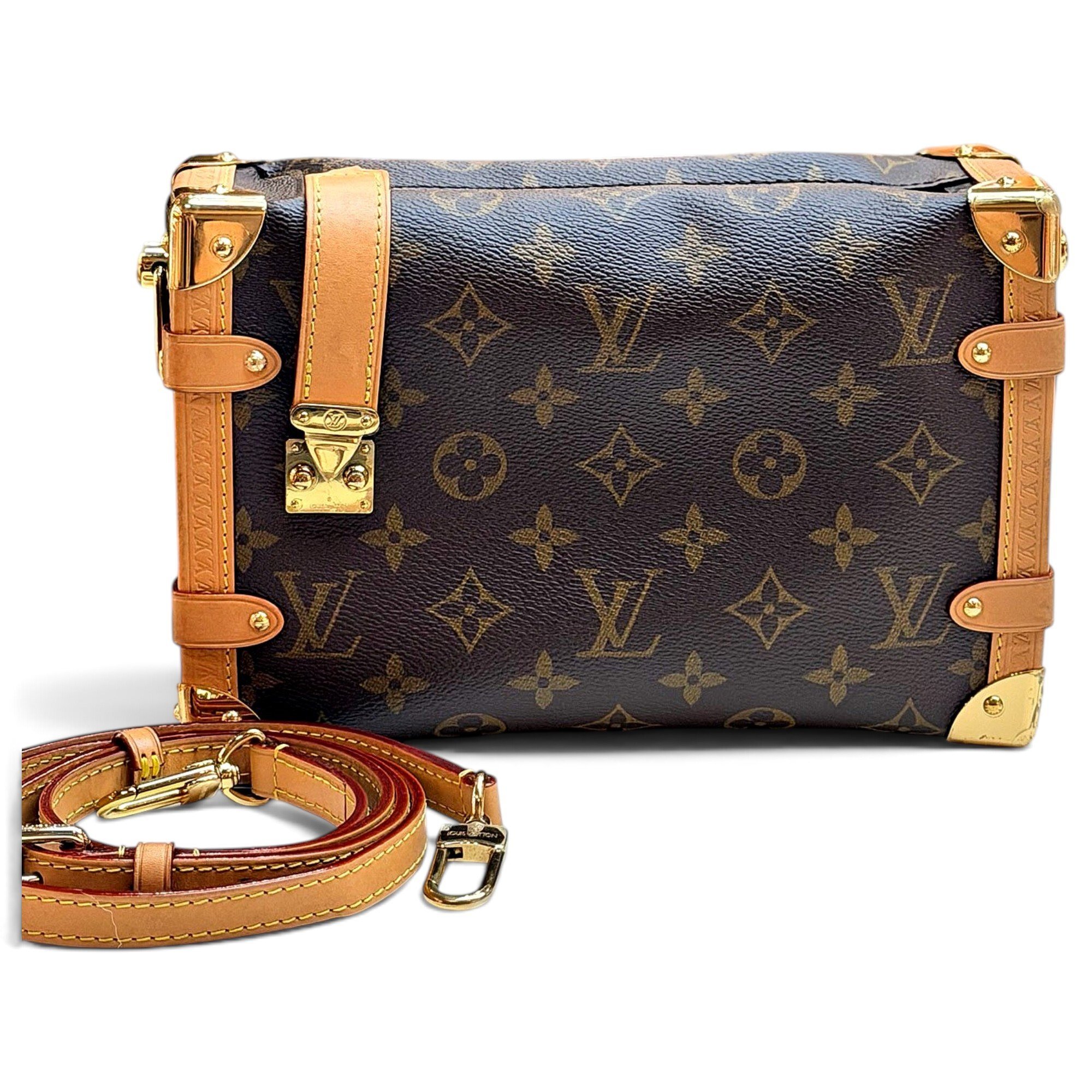 Side Trunk leather handbag
