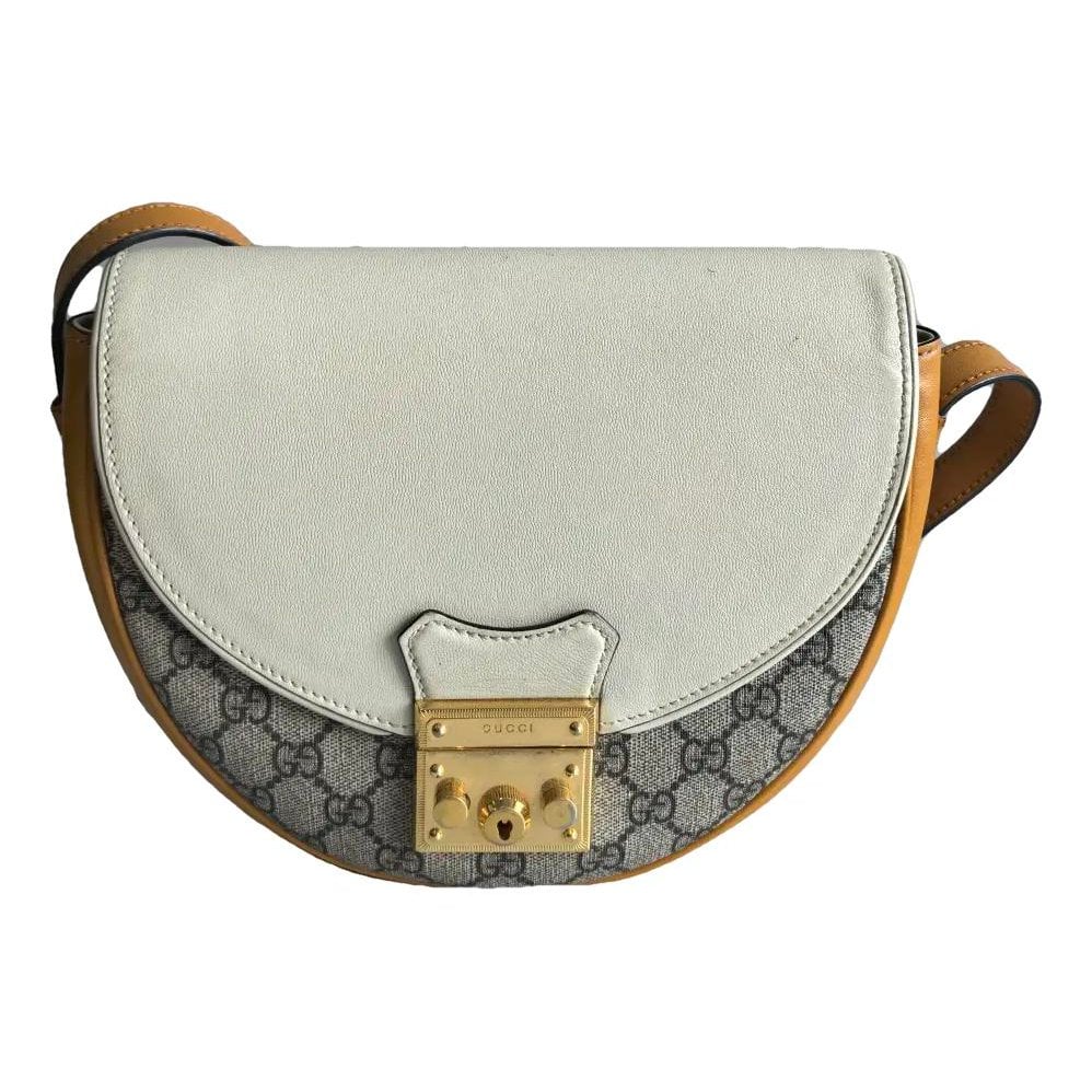Padlock leather crossbody bag