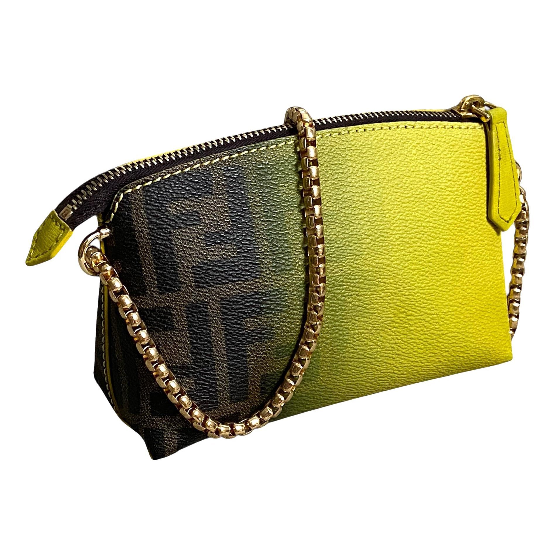 Double F cloth clutch bag